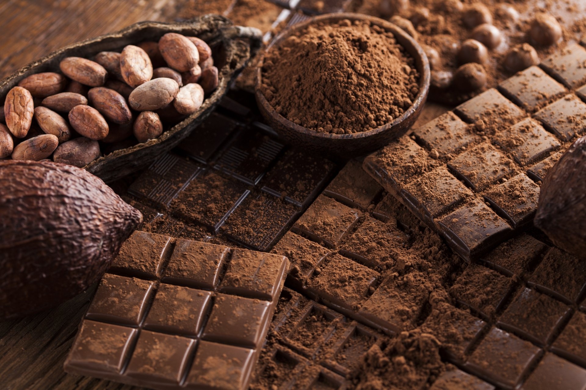 Chocolate: Cocoa, highly concentrated powder, Prepared from cocoa beans. 1920x1280 HD Wallpaper.