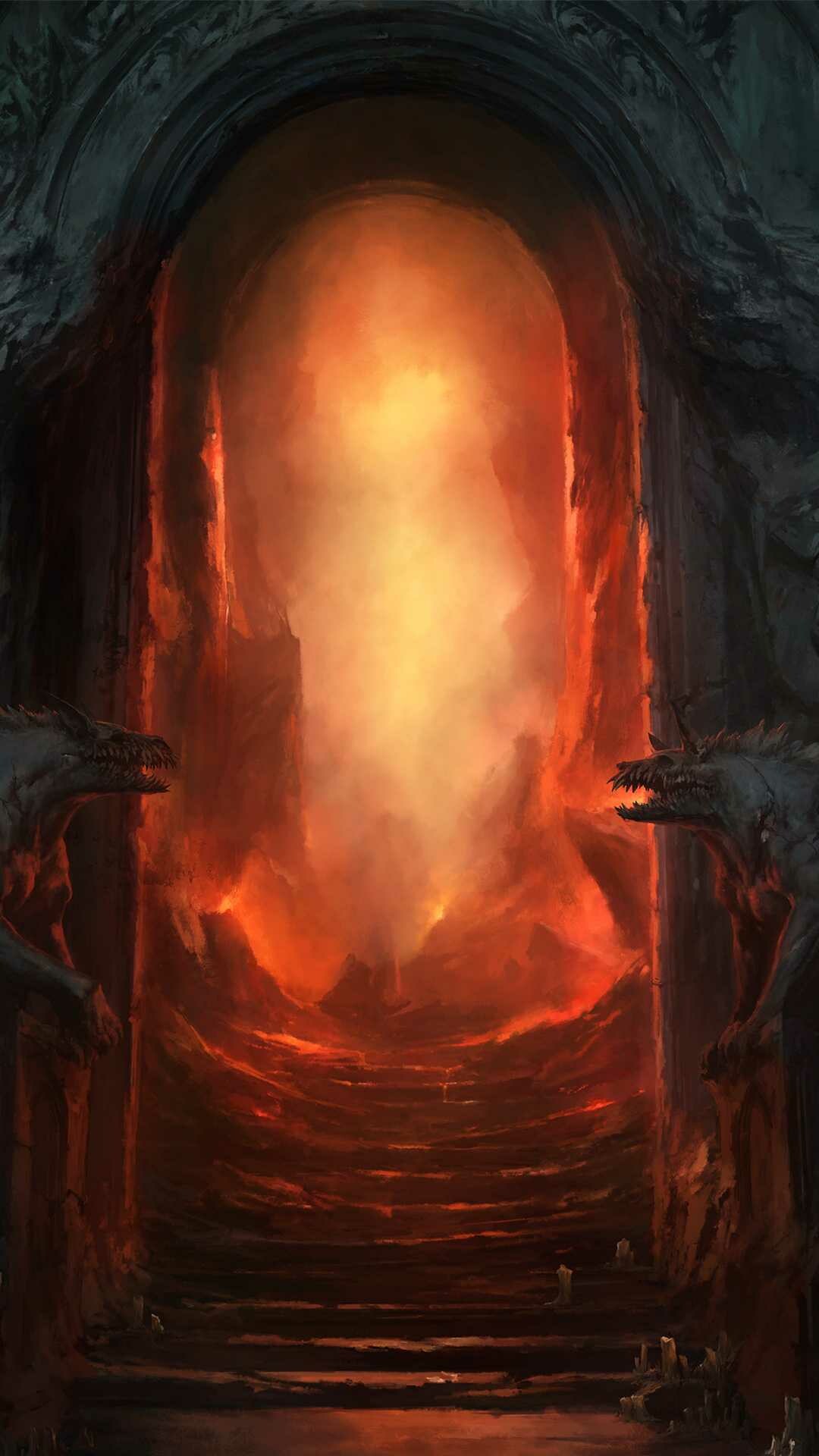 Diablo: Set in and under the fictional city of Tristam, the game sent players on a journey through a series of dungeons to eventually do battle with the Lord of Terror. 1080x1920 Full HD Wallpaper.