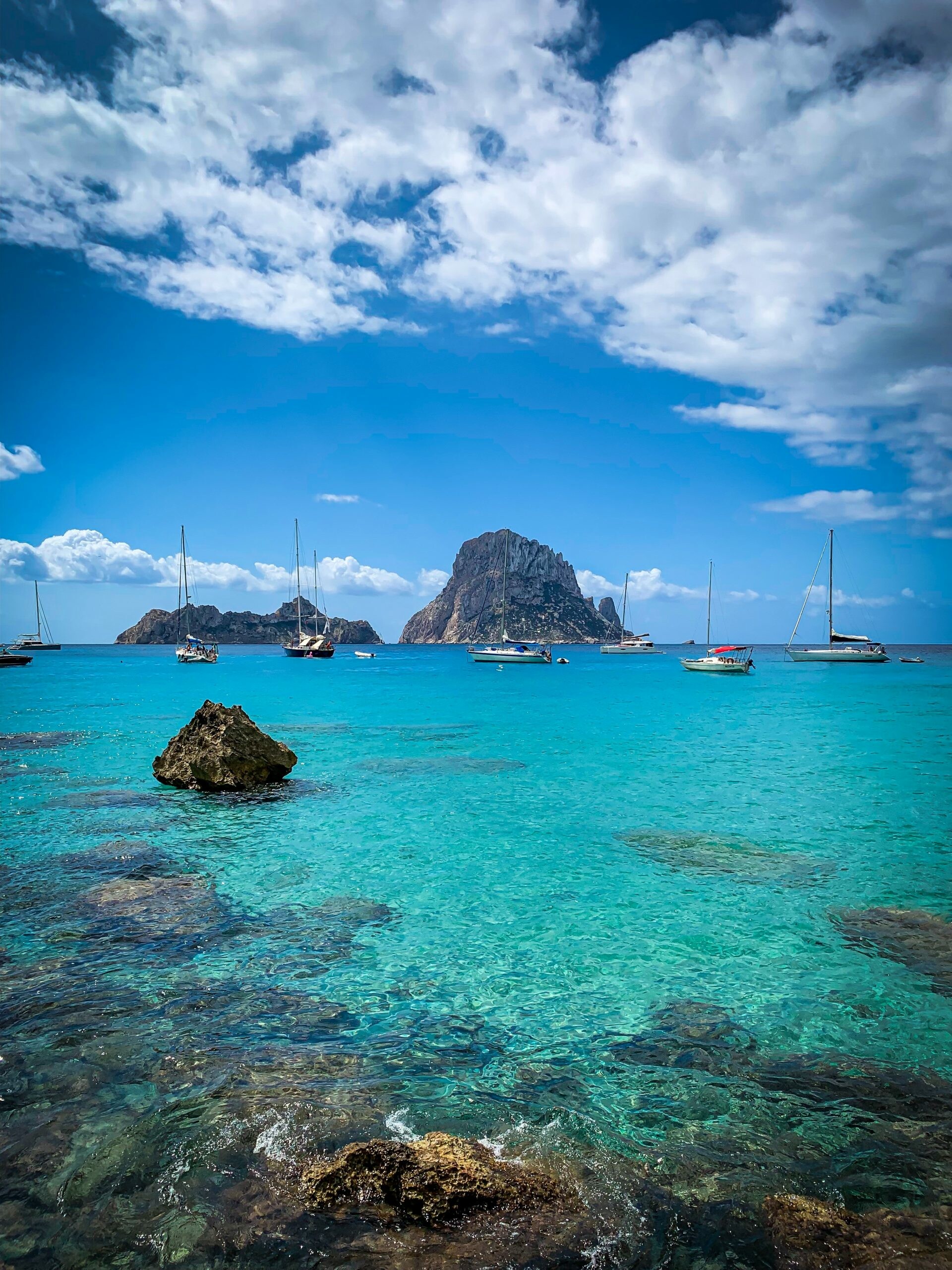 Ibiza: The third largest of the Balearic Islands, in Spain. 1920x2560 HD Background.