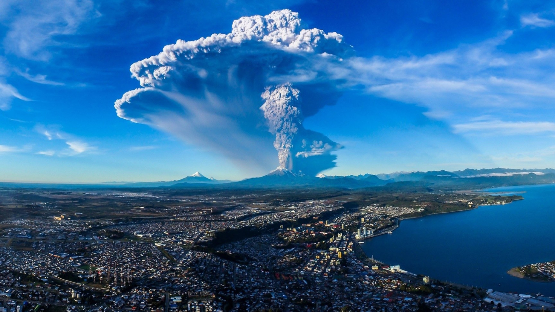 Volcanic eruption, Calbuco volcano, Chile, Mesmerizing HD wallpaper, 1920x1080 Full HD Desktop