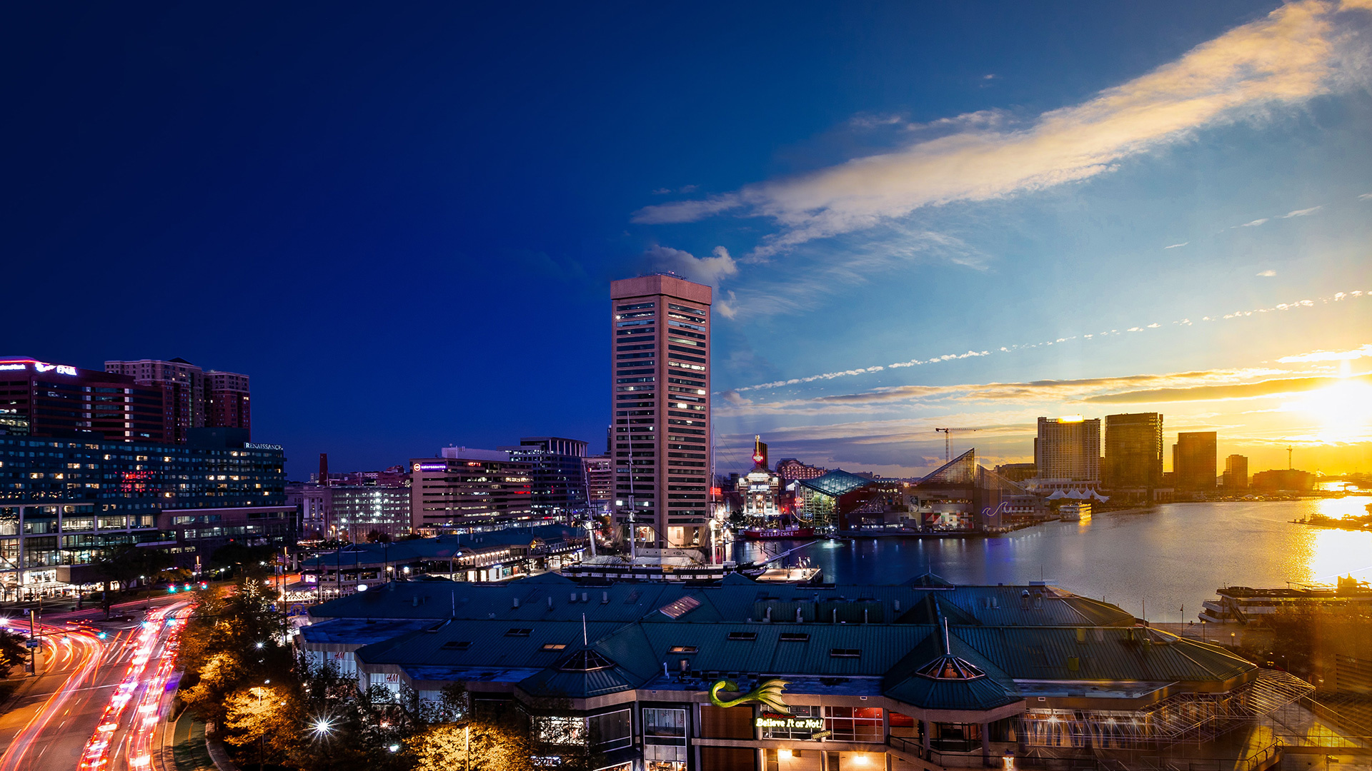 Baltimore Skyline, Business conference, Exploring Baltimore, Networking opportunities, 1920x1080 Full HD Desktop