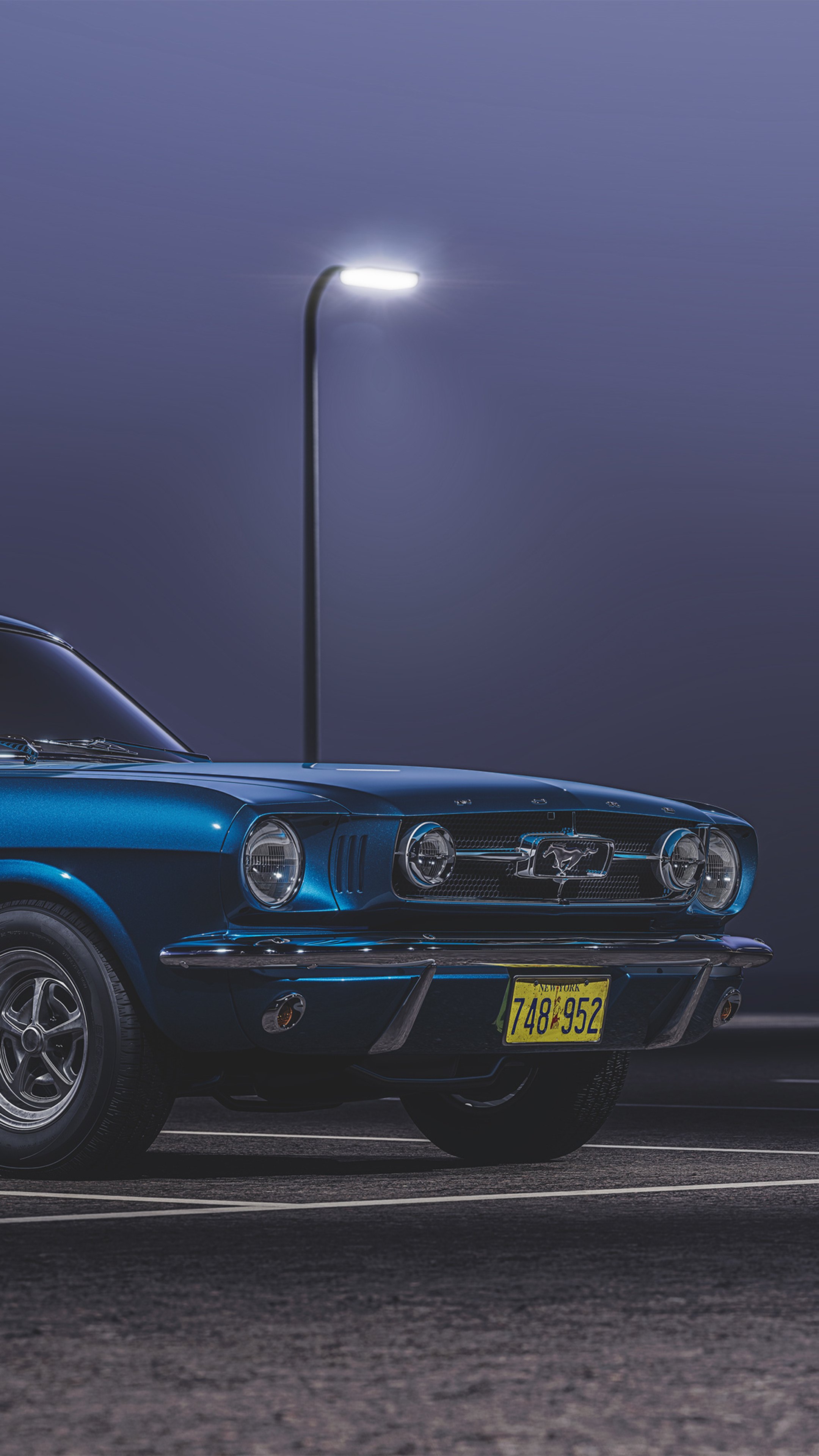Ford Mustang: 1965 model, The 289 engine gives very good performance and decent fuel economy. 2160x3840 4K Wallpaper.
