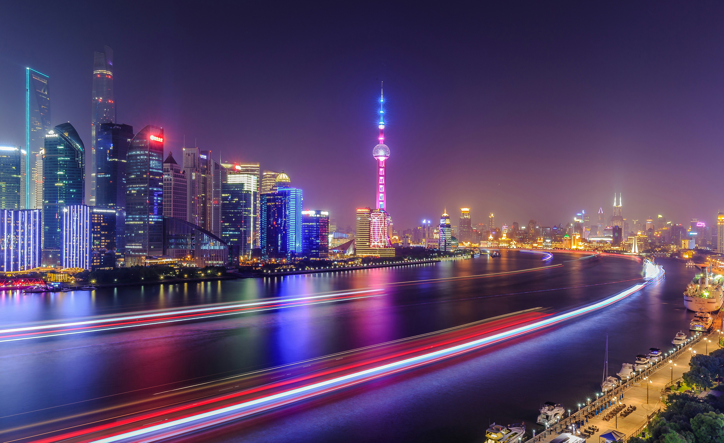 Oriental Pearl Tower, Mingzhu landmark, Shanghai skyline, Tourist attraction, 2500x1540 HD Desktop