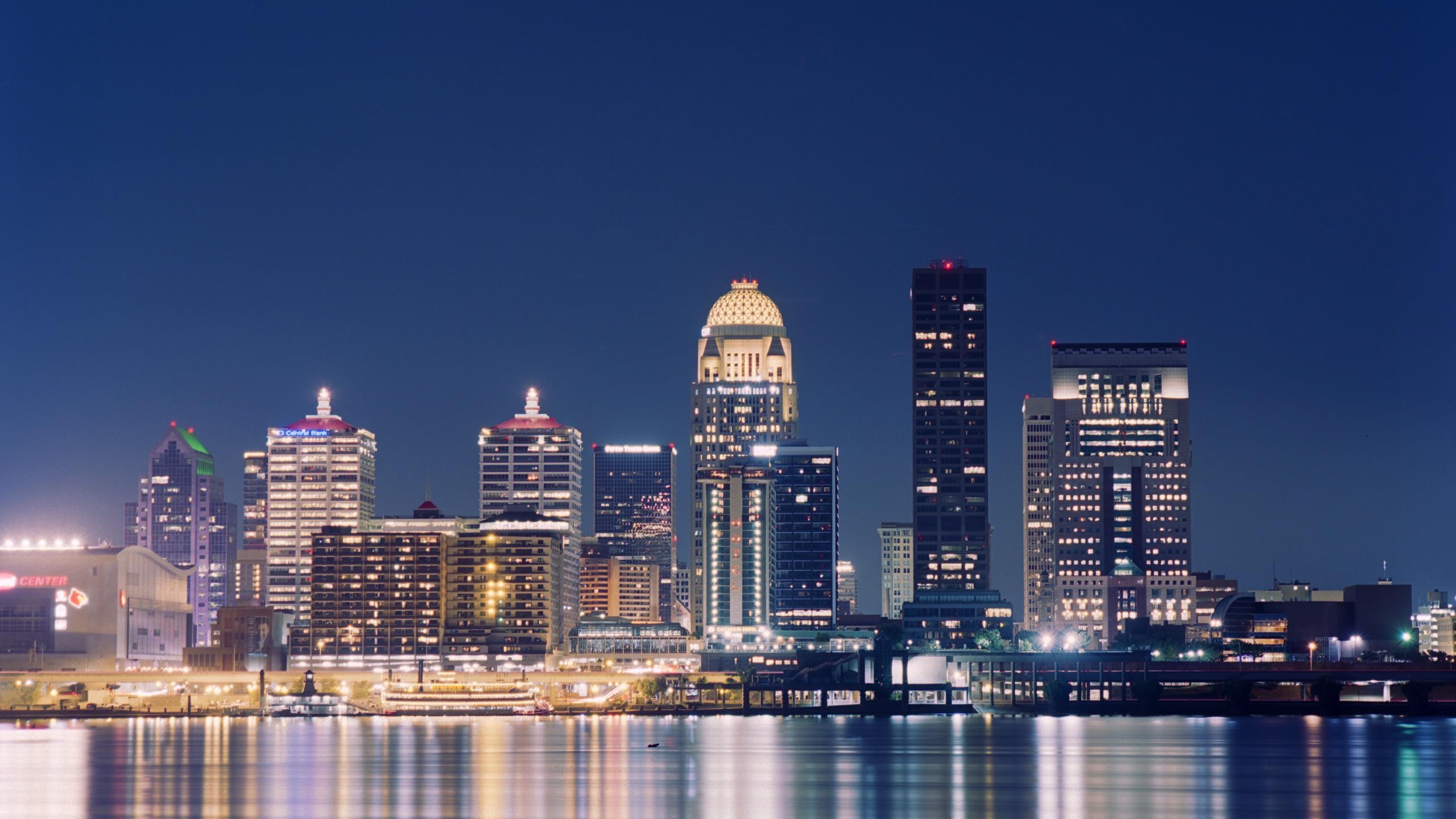 Louisville skyline, Urban travels, Kentucky cityscape, Stunning views, 2560x1440 HD Desktop