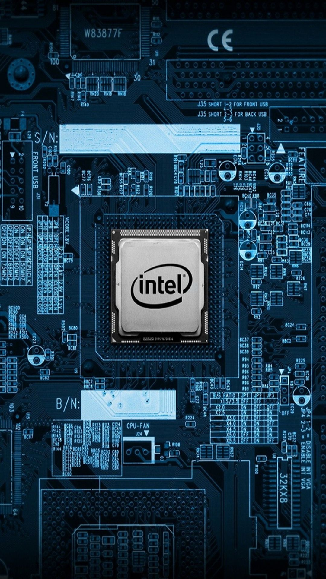 Circuit Intel, CPU Motherboard, IPhone 8 Wallpapers, 1080x1920 Full HD Phone