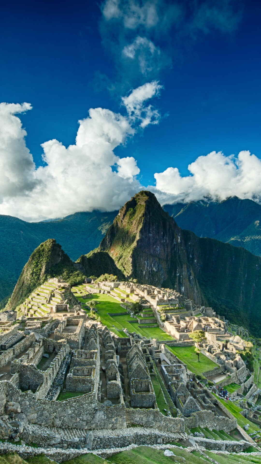 Machu Picchu: One of the most famous and spectacular sets of ruins in the world, Peru. 1080x1920 Full HD Background.