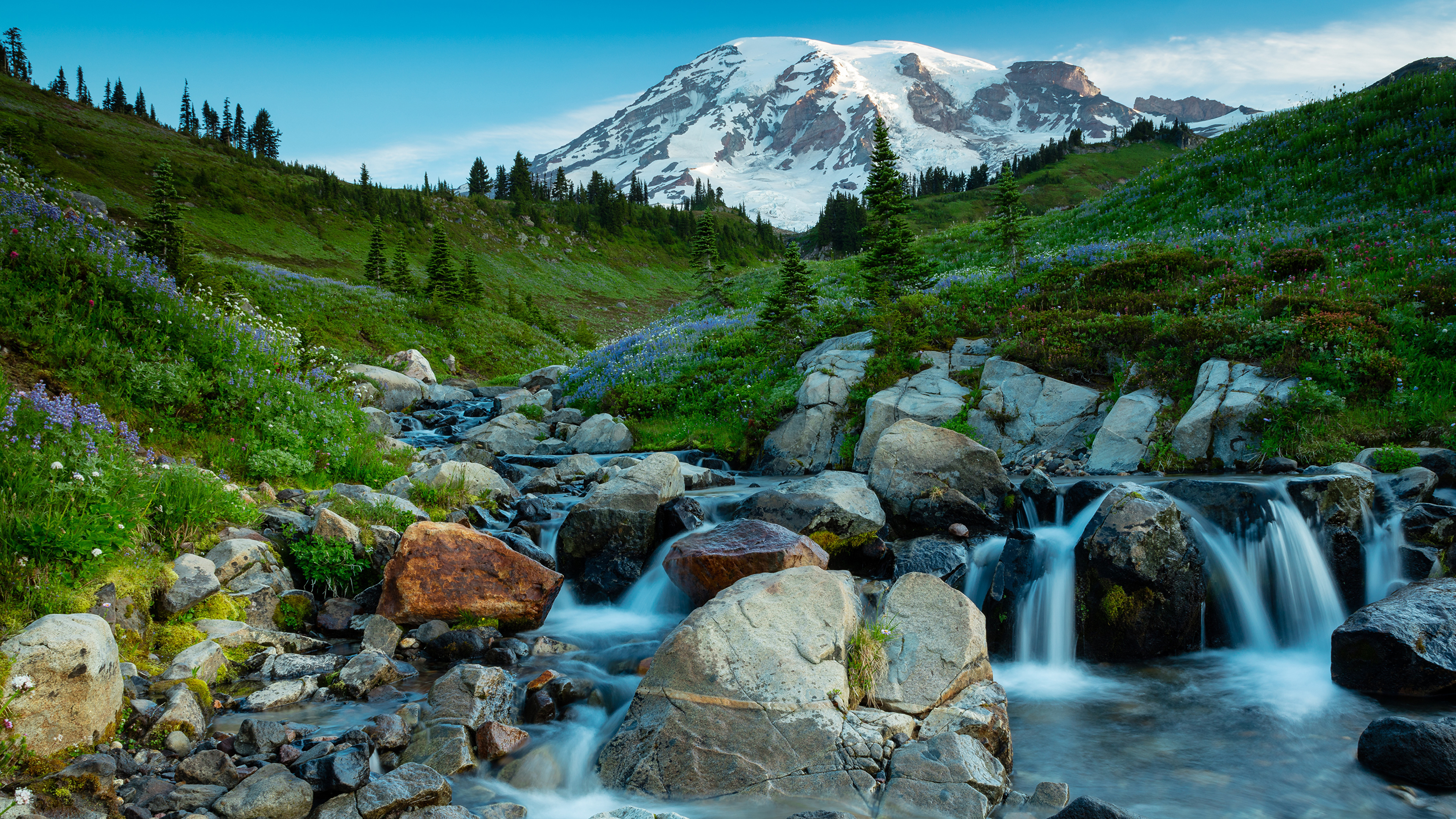 Mount Rainier National Park, Majestic Landscapes, Christopher Mercado's Post, Nature's Beauty, 3840x2160 4K Desktop