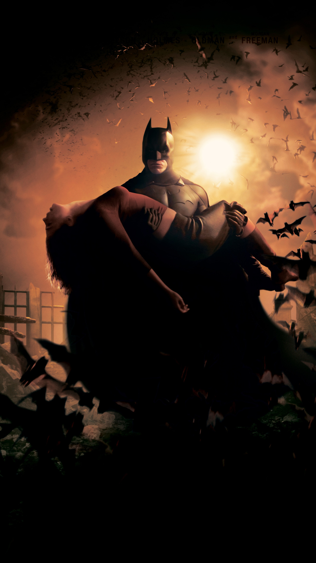Katie Holmes, Batman Begins, Poster, HD wallpapers, 1080x1920 Full HD Phone