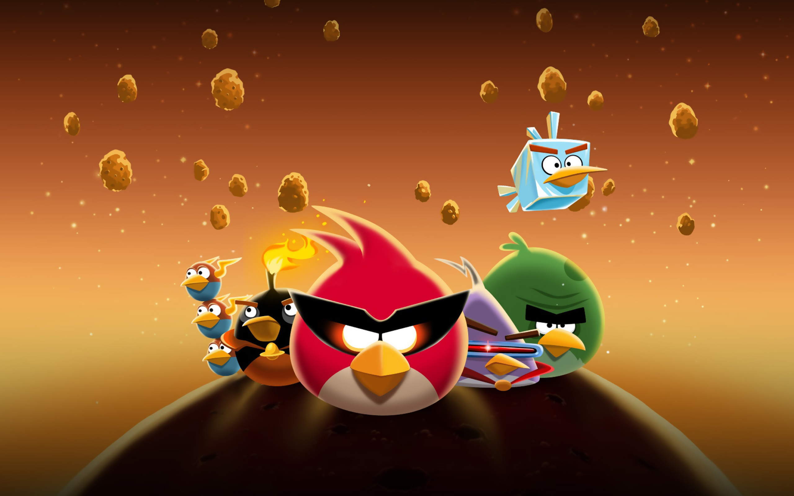 Angry Birds Space, Game wallpapers, Intergalactic adventure, Avian frenzy, 2560x1600 HD Desktop