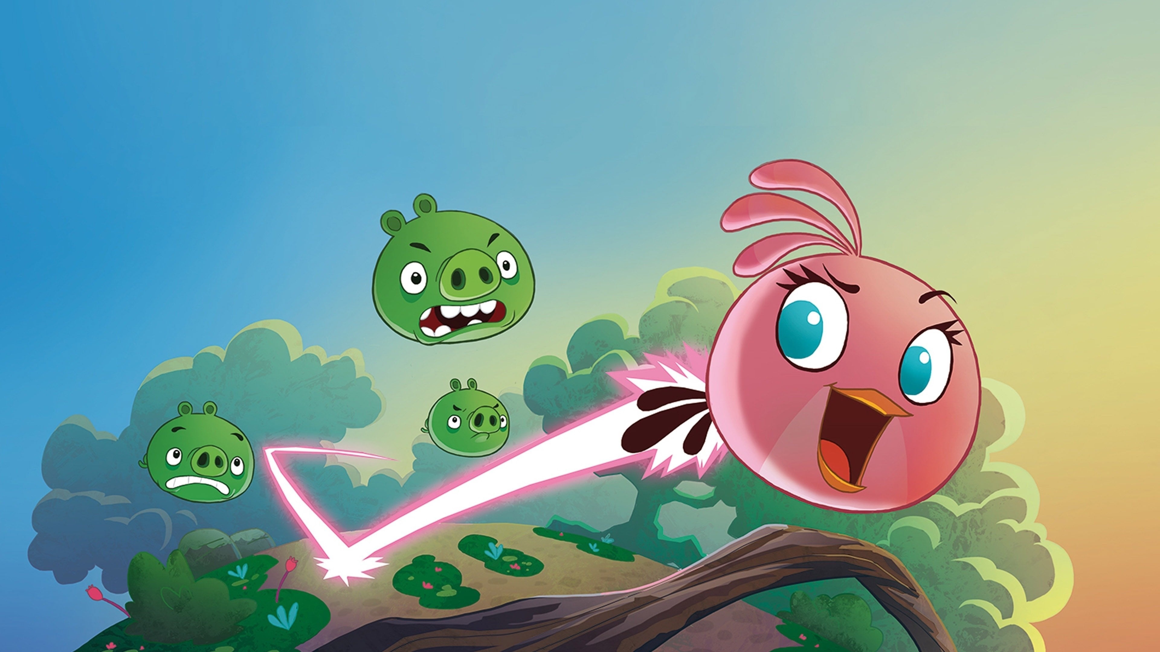 Angry Birds Stella TV series, Vibrant backdrops, Animated adventure, Bird characters, 3840x2160 4K Desktop