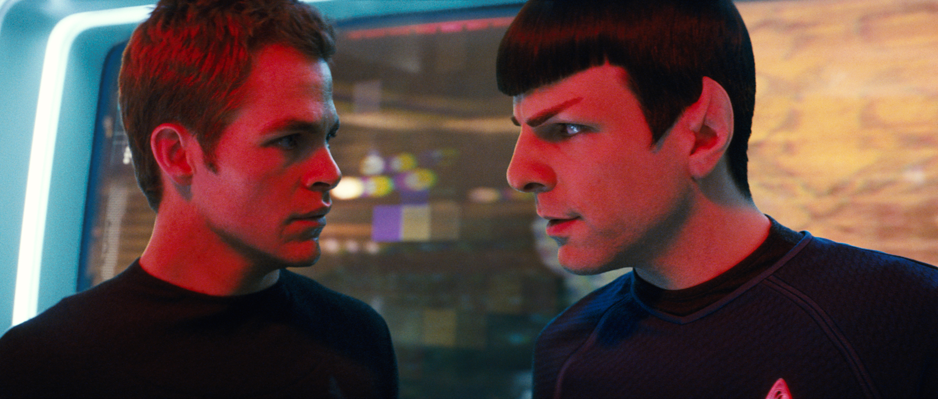 Zachary Quinto as Spock, Star Trek, Intergalactic adventure, Science fiction, 3080x1310 Dual Screen Desktop