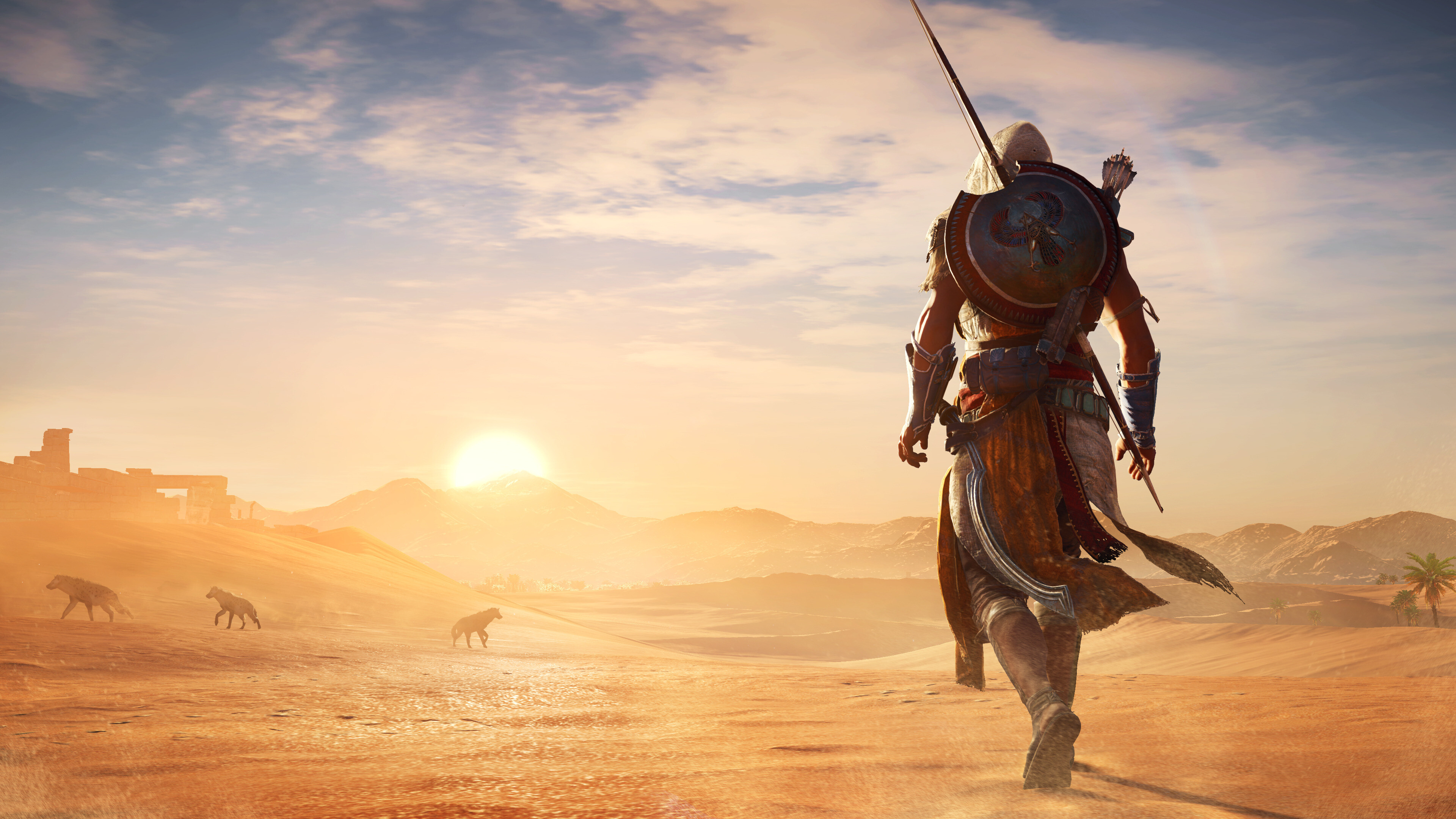 Assassin's Creed: Origins, The tenth main installment in the series developed by Ubisoft. 3840x2160 4K Wallpaper.