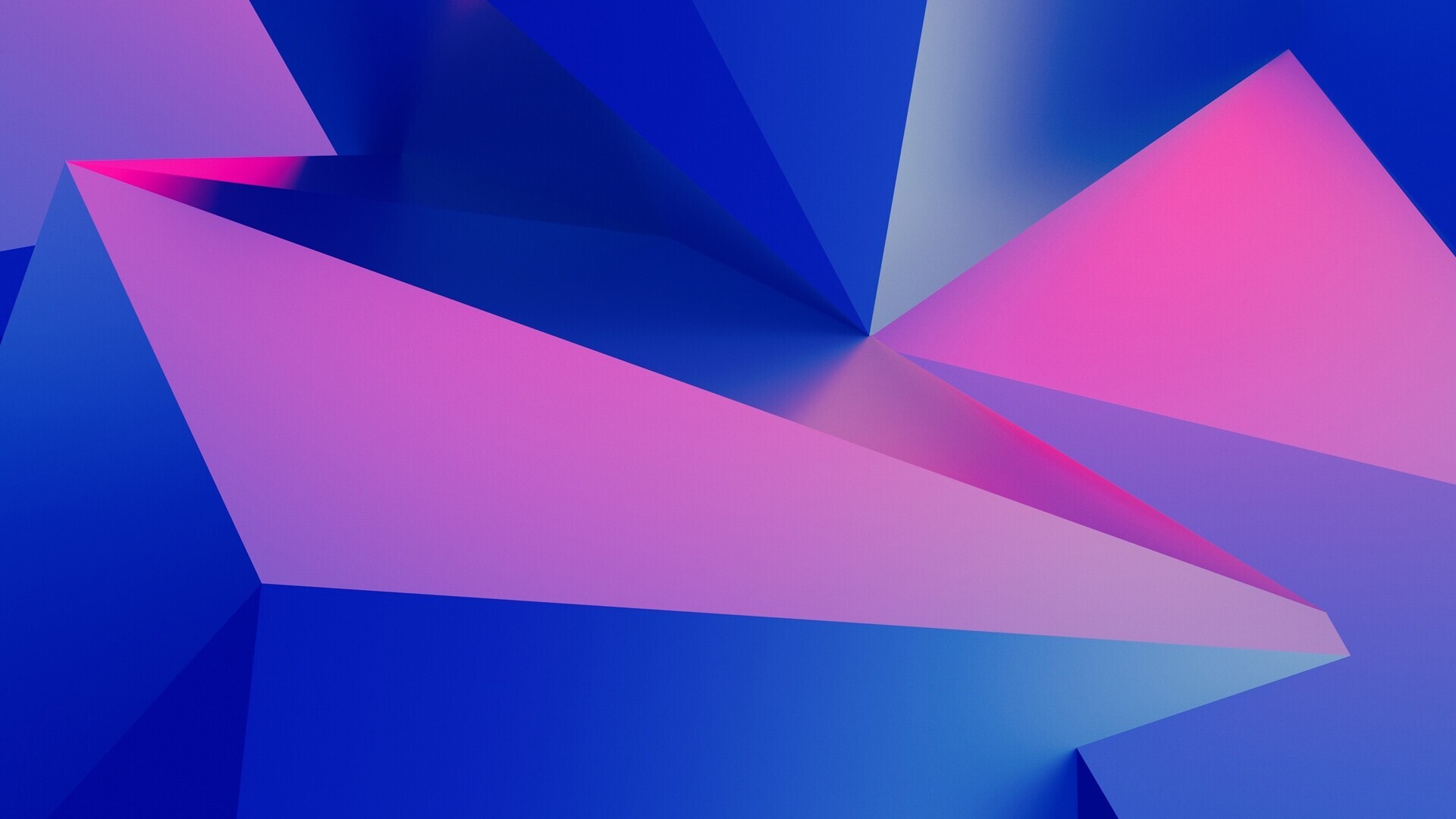 Geometric Abstract: Three-dimensional space, Complementary angles, Scalene triangles. 1920x1080 Full HD Wallpaper.