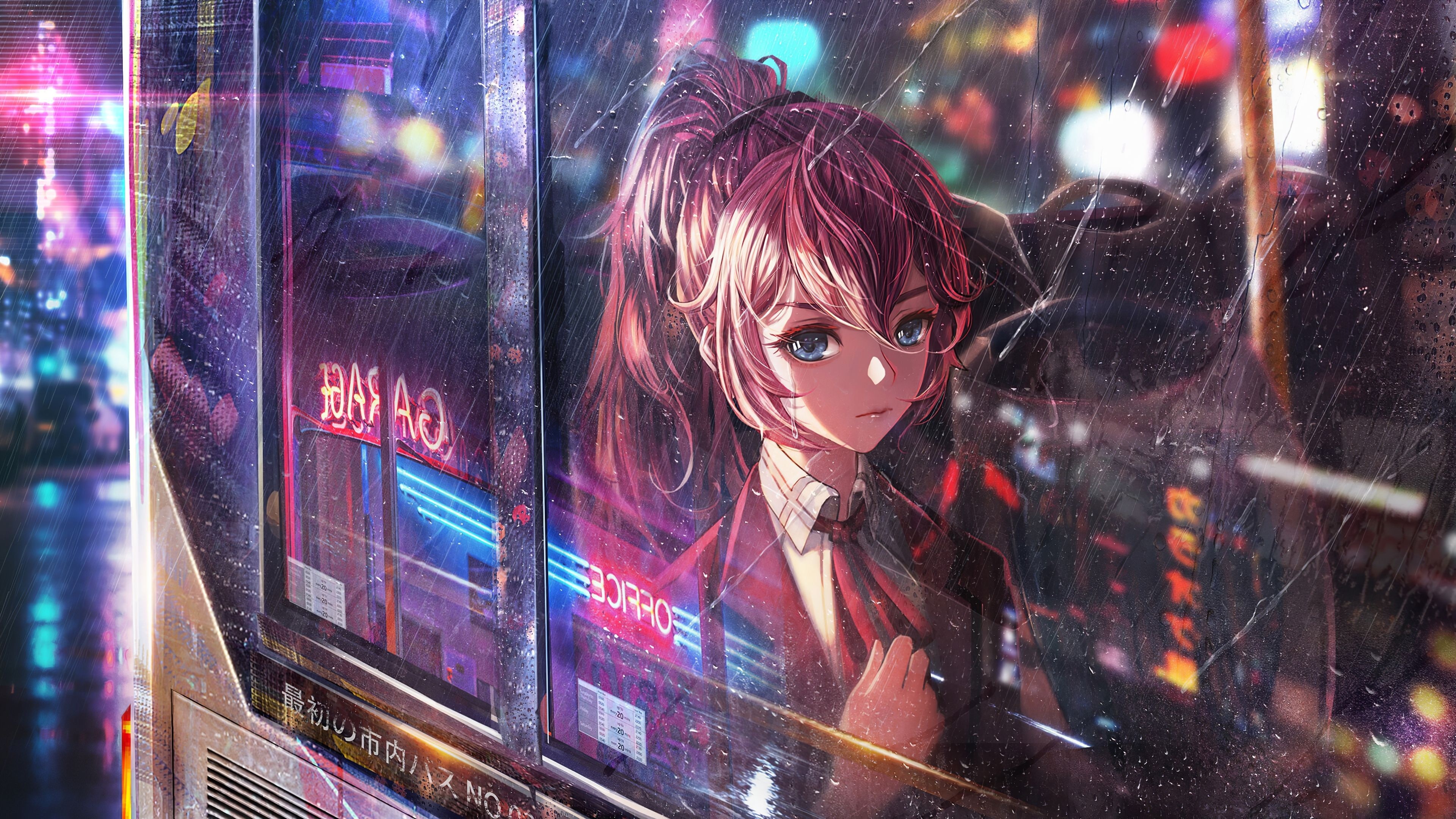Anime Girl: A diverse medium with distinctive production methods. 3840x2160 4K Wallpaper.