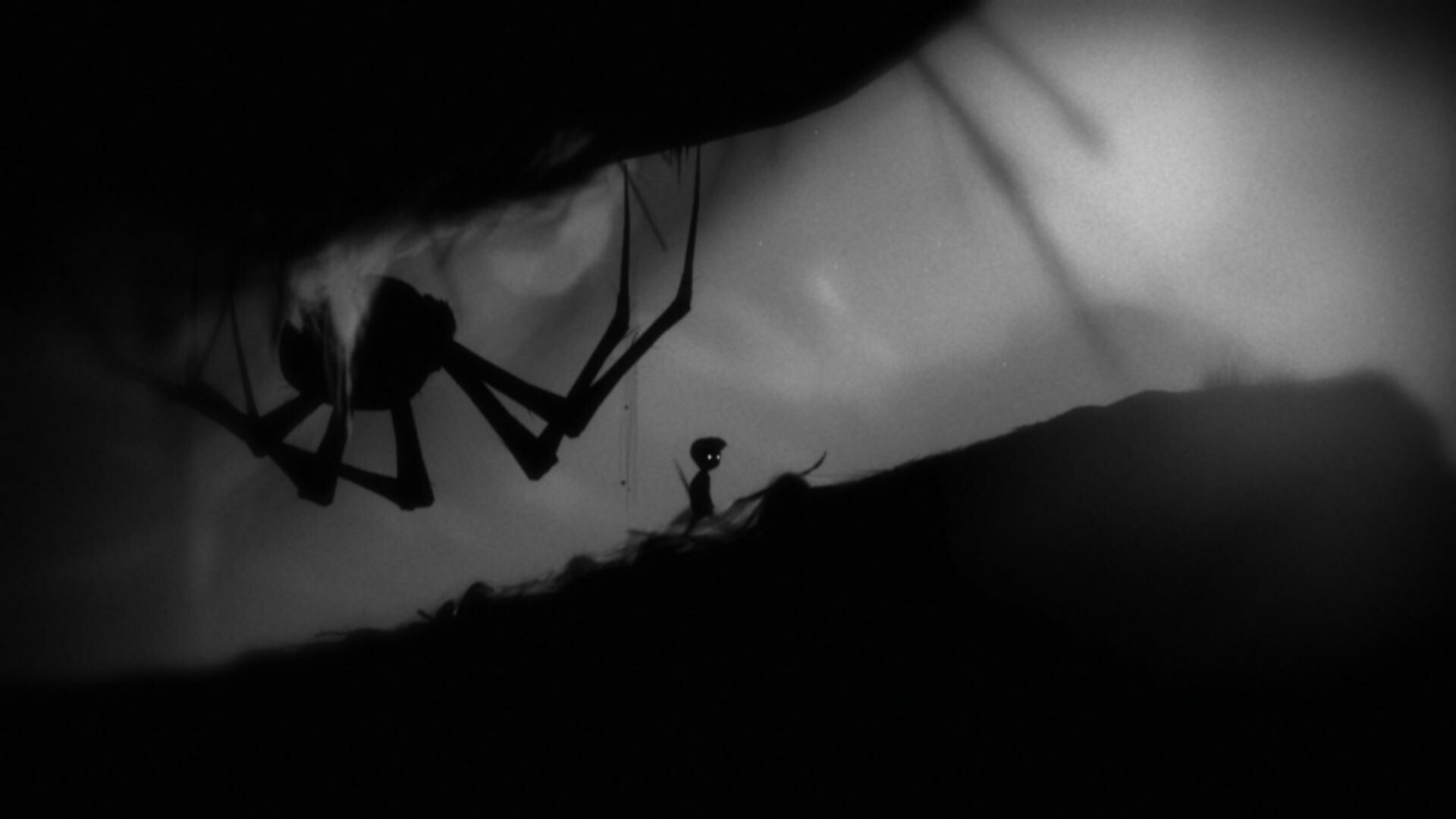 Limbo: The graphical and audio presentations were considered by reviewers as exceptional and powerful elements of the game, Black-and-white. 1920x1080 Full HD Background.