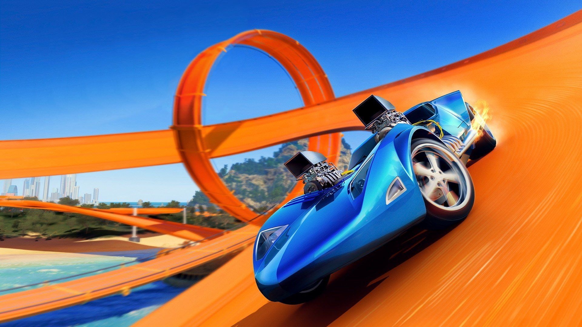 Hot Wheels cars, Stunning design, Blue racer, Cutting-edge technology, 1920x1080 Full HD Desktop