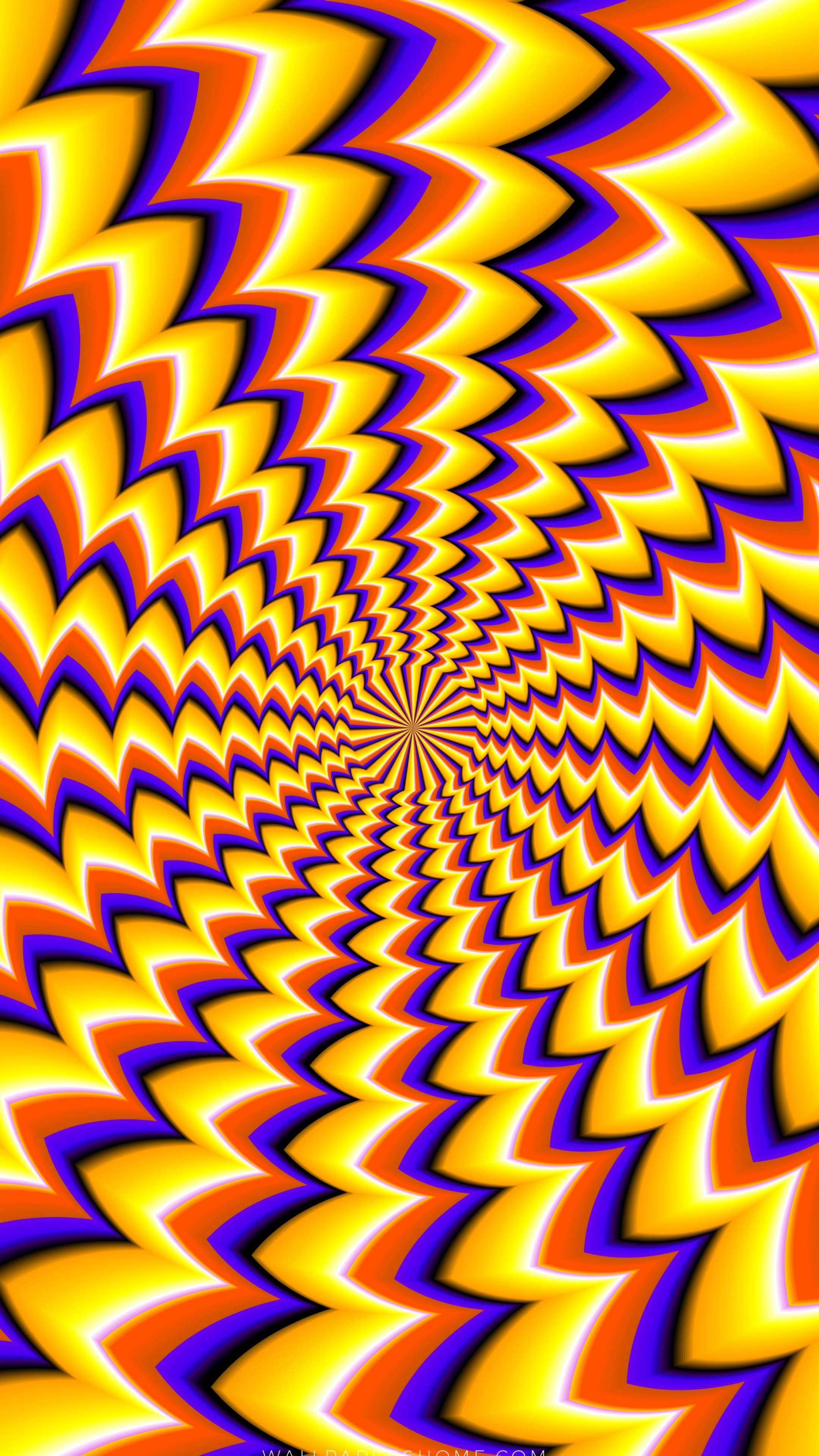Optical illusion, Digital art, Spiral pattern, Abstract design, 2160x3840 4K Phone