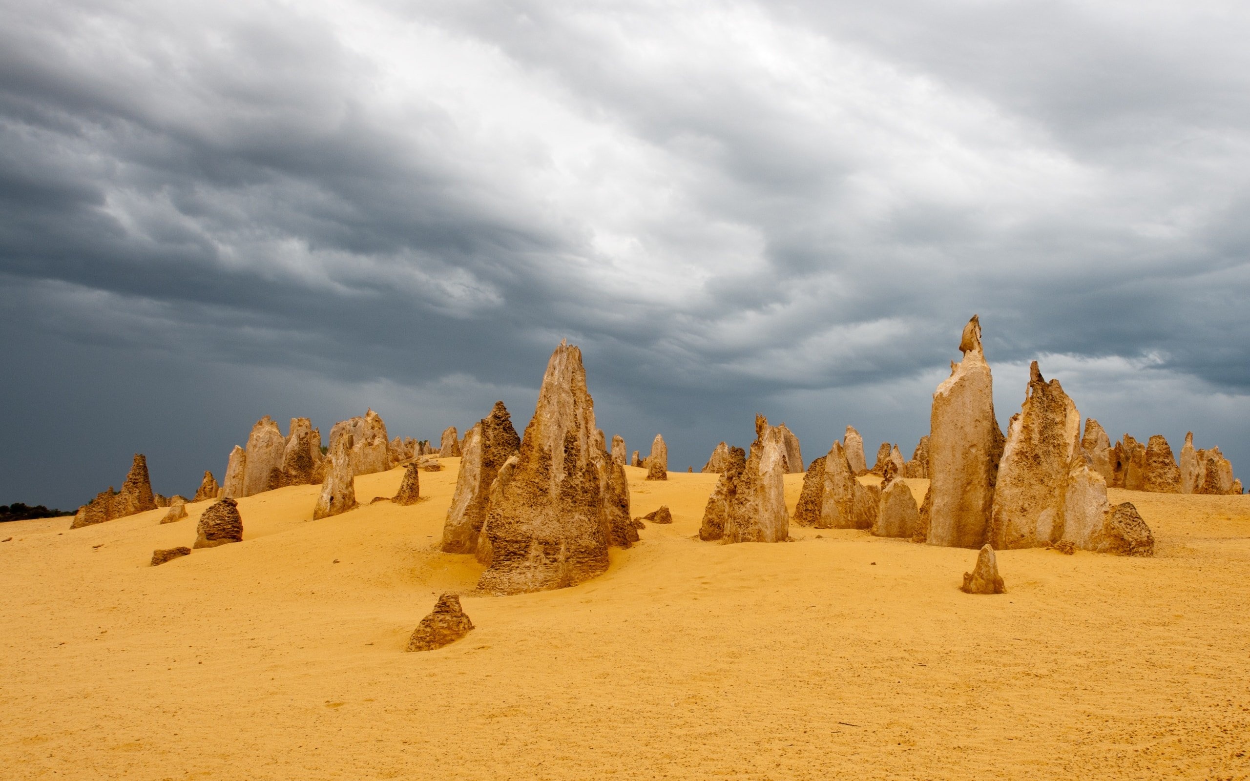 Nambung National Park, Unique natural formation, Alien-like landscape, Stunning desert, 2560x1600 HD Desktop