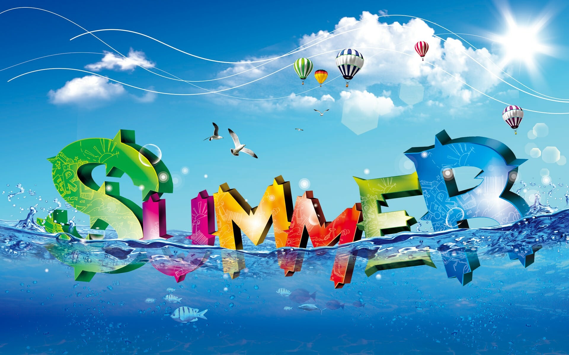 Summer: A season of warm temperatures, long days and carefree vibes. 1920x1200 HD Background.