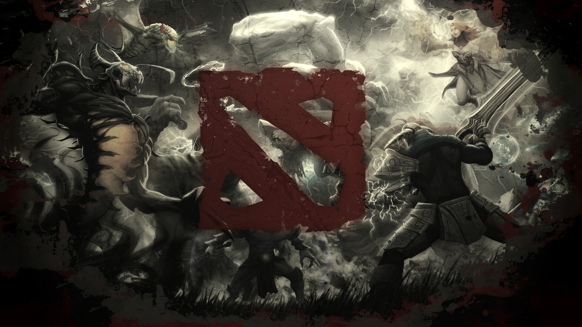 Dota 2: The game includes a seasonal Elo rating-based matchmaking system. 1920x1080 Full HD Wallpaper.