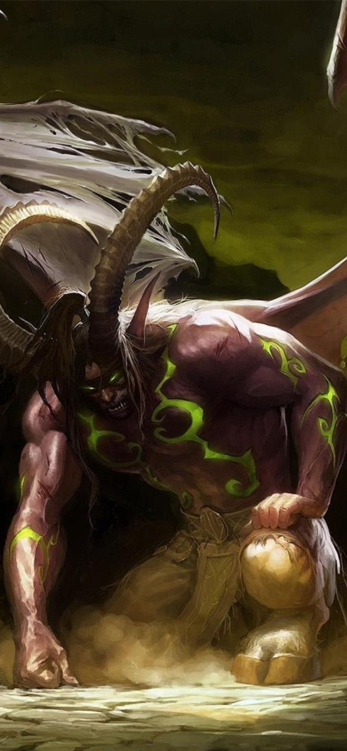 Illidan Stormrage, World of Warcraft, Enigmatic figure, Fearsome warrior, 1170x2540 HD Handy