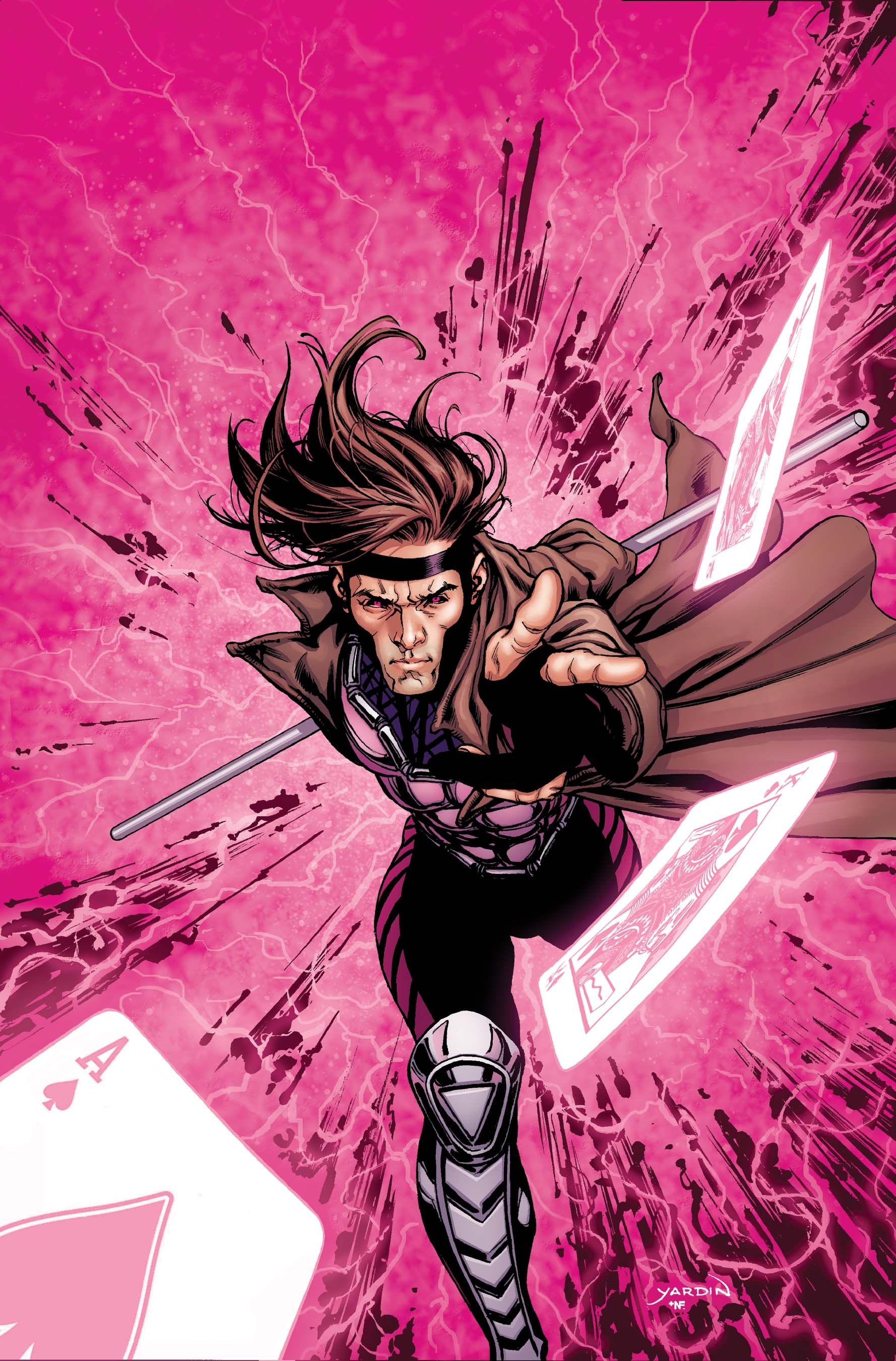 Gambit, Marvel Comics, Comic book hero, Intricate artwork, 1780x2700 HD Handy