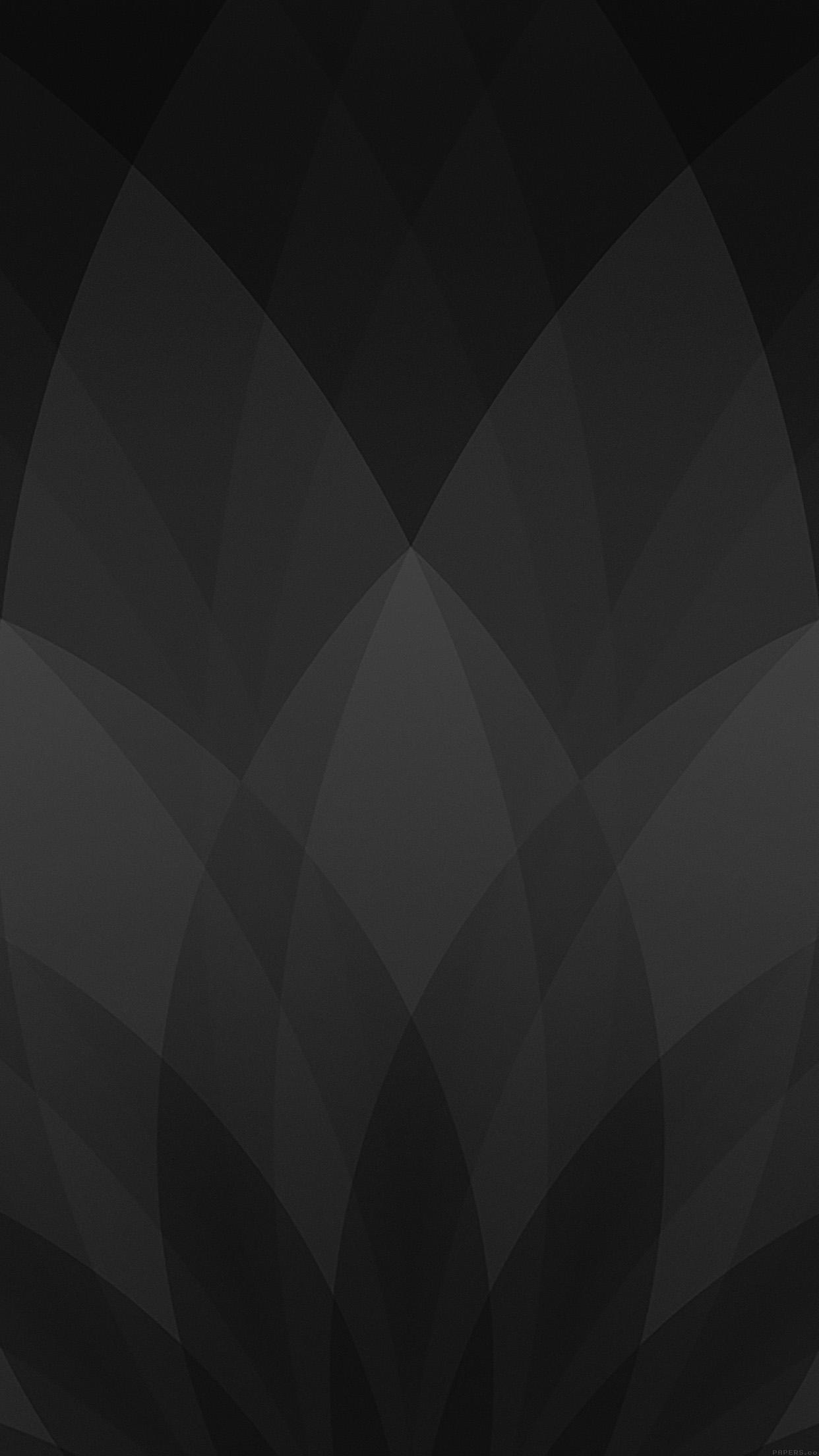 Gray Slate: Black, Petal and leaf shaped design, Dark. 1250x2210 HD Background.