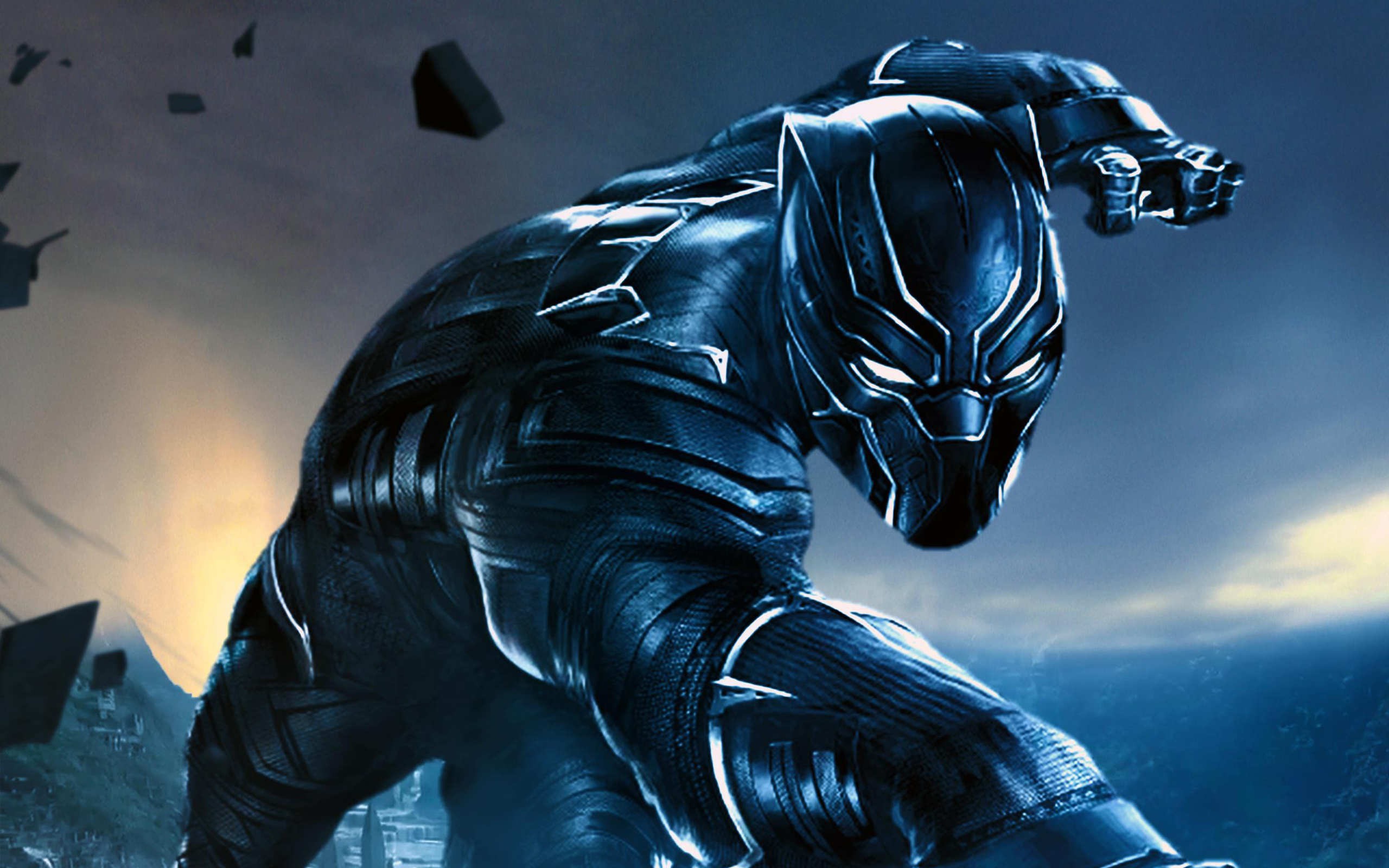 Black Panther art, Movie superheroes, Poster, High quality, 2560x1600 HD Desktop
