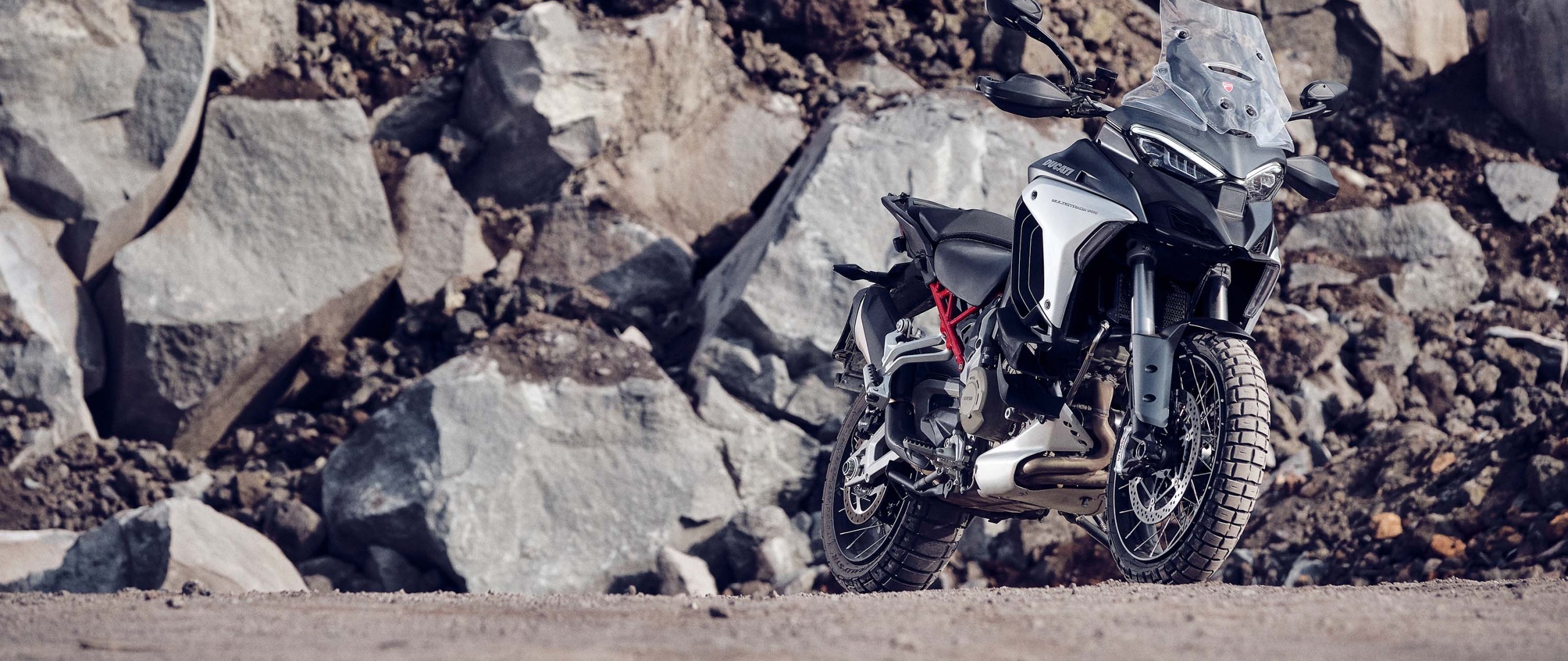 Ducati Multistrada V4, 4K wallpaper, Adventure motorcycles, Cutting-edge 2021 model, 2560x1080 Dual Screen Desktop