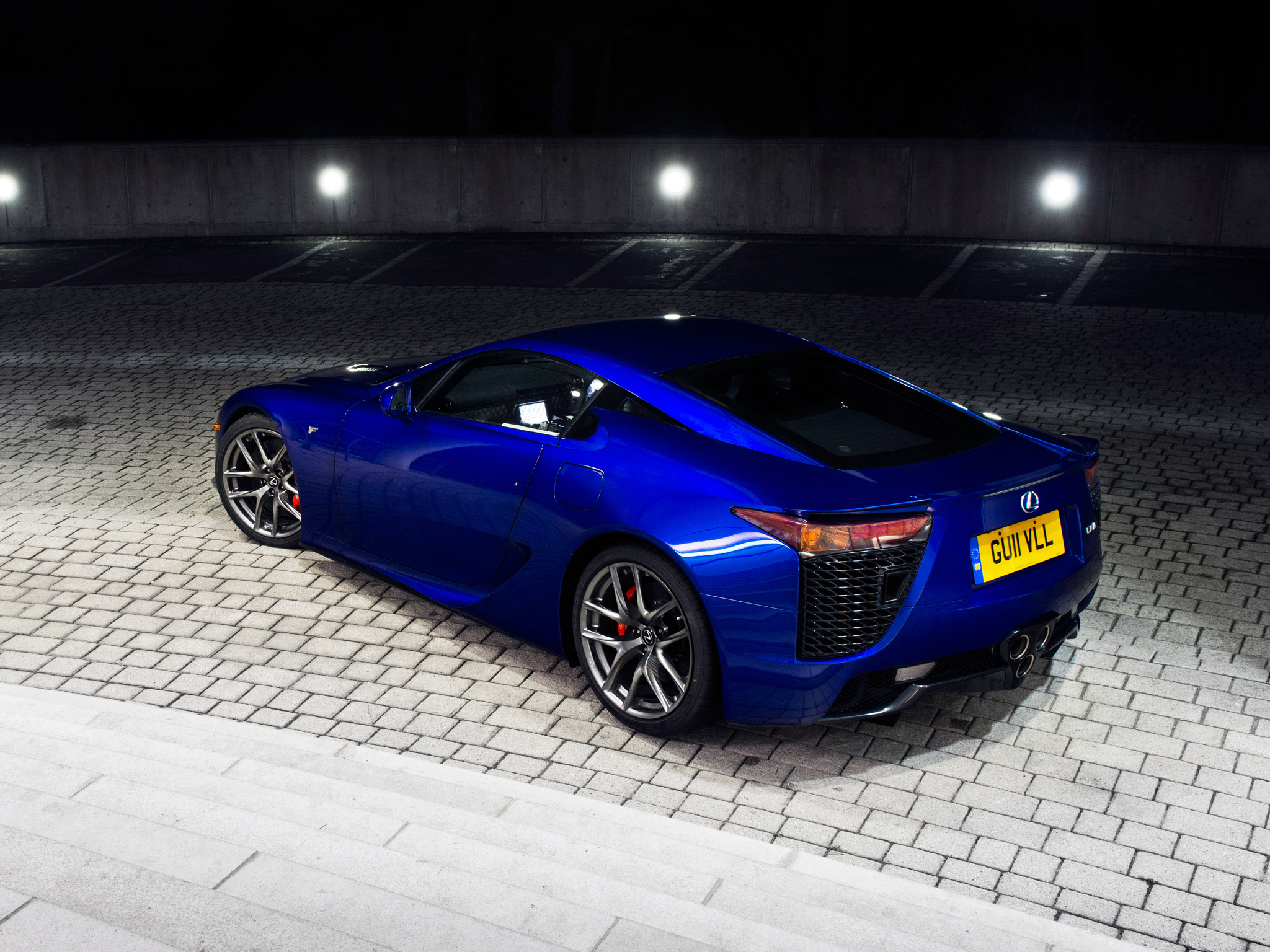 Lexus LFA, Blue pavement, Headlight details, Automotive excellence, 2050x1540 HD Desktop