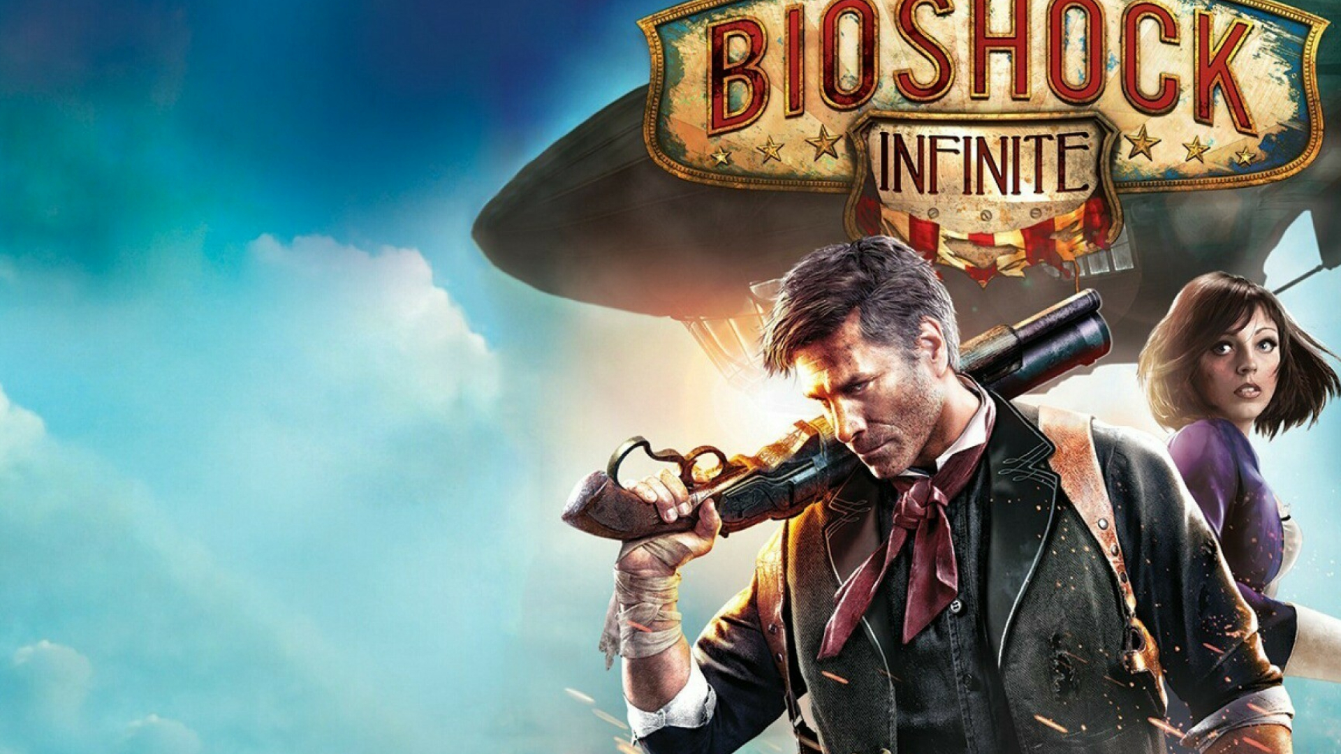 BioShock: Booker Dewitt, The player protagonist, Infinite. 1920x1080 Full HD Background.