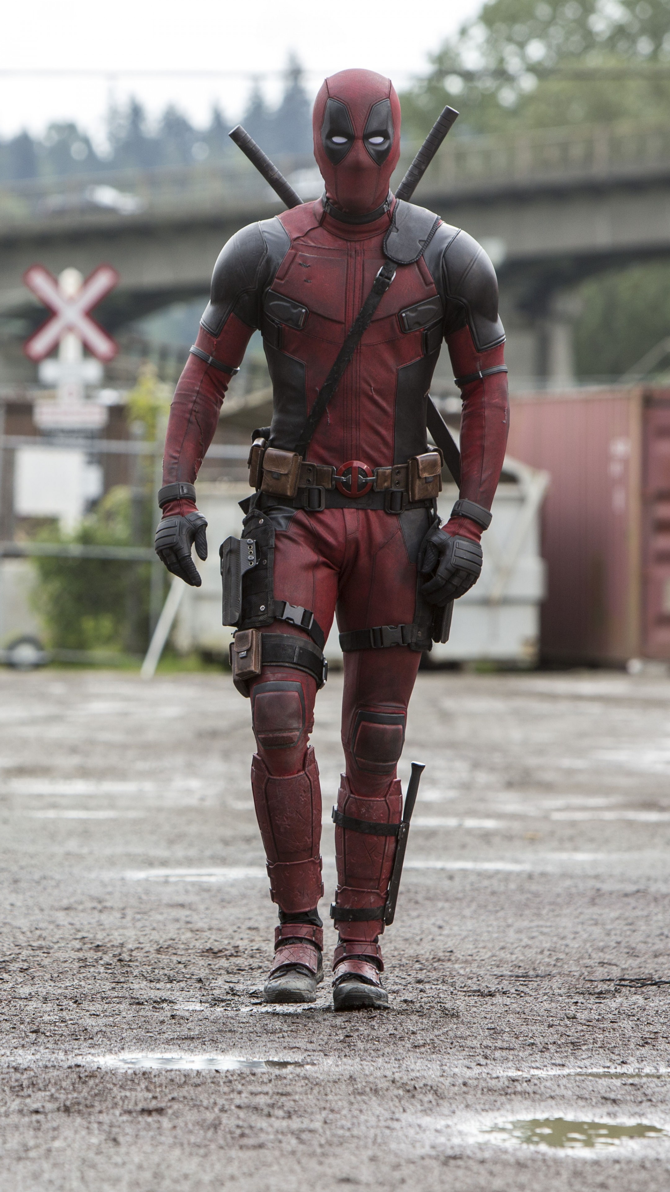 Ryan Reynolds: Portrayed titular character in a 2016 American superhero film, Deadpool. 2160x3840 4K Wallpaper.
