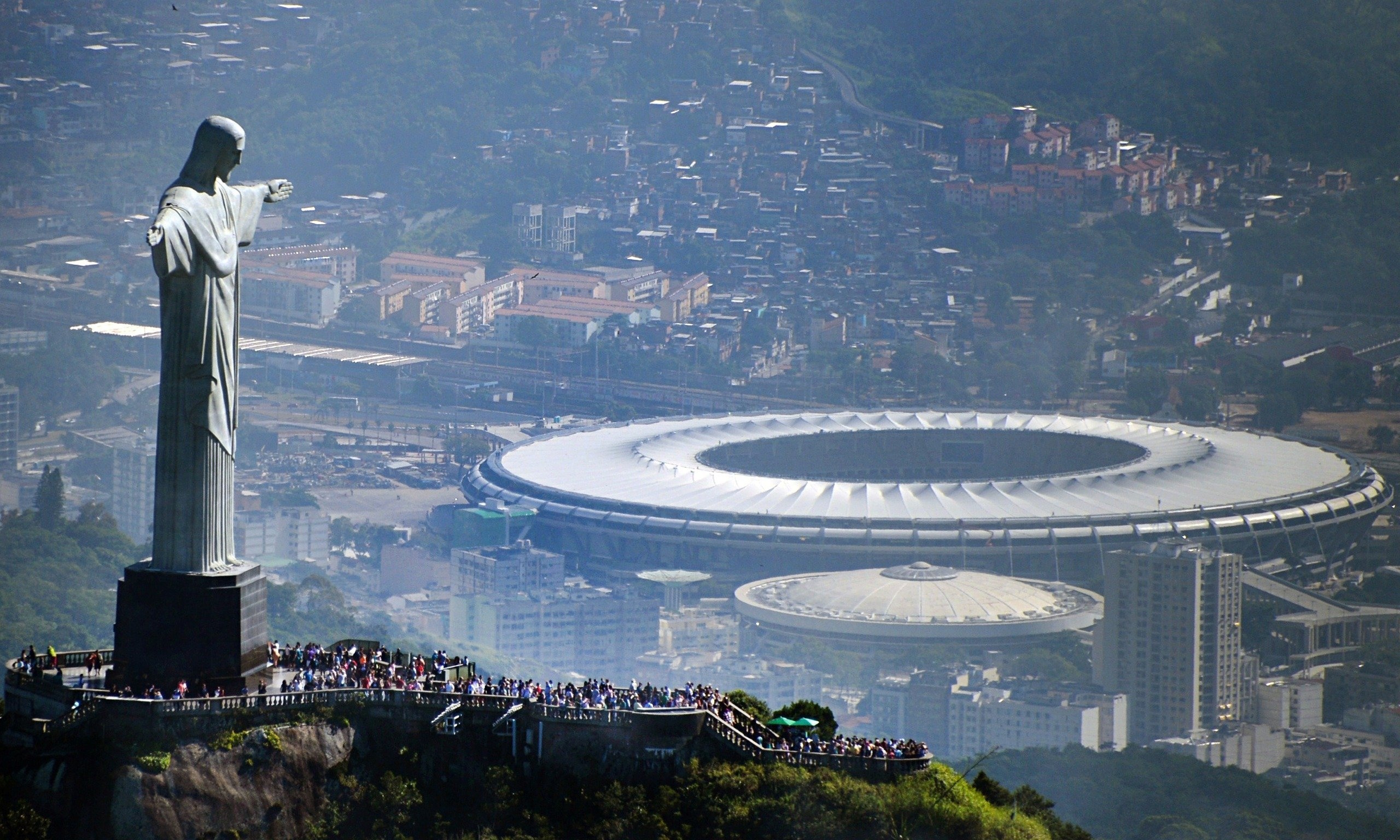 Corcovado Mountain, Rio de Janeiro, Must-see places, Brazil, 2560x1540 HD Desktop
