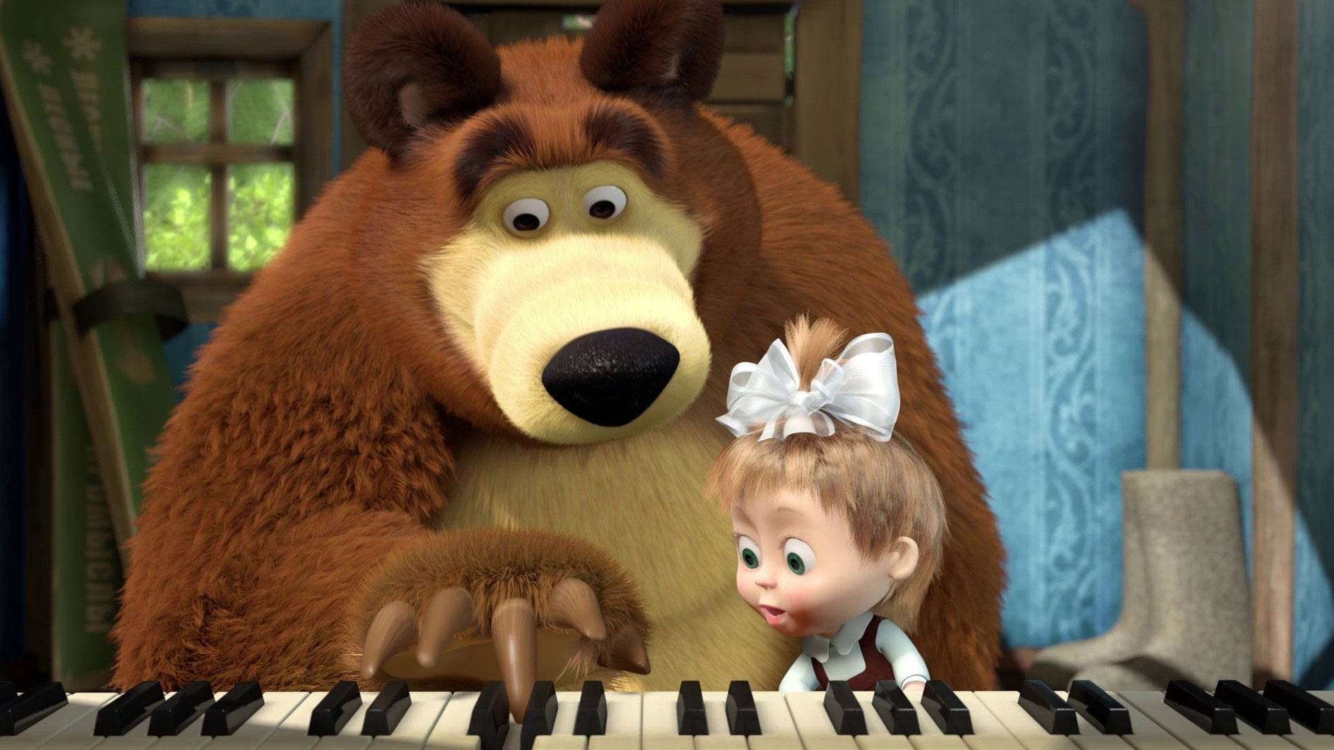 Masha and the Bear, Plumus, Animation, 1920x1080 Full HD Desktop