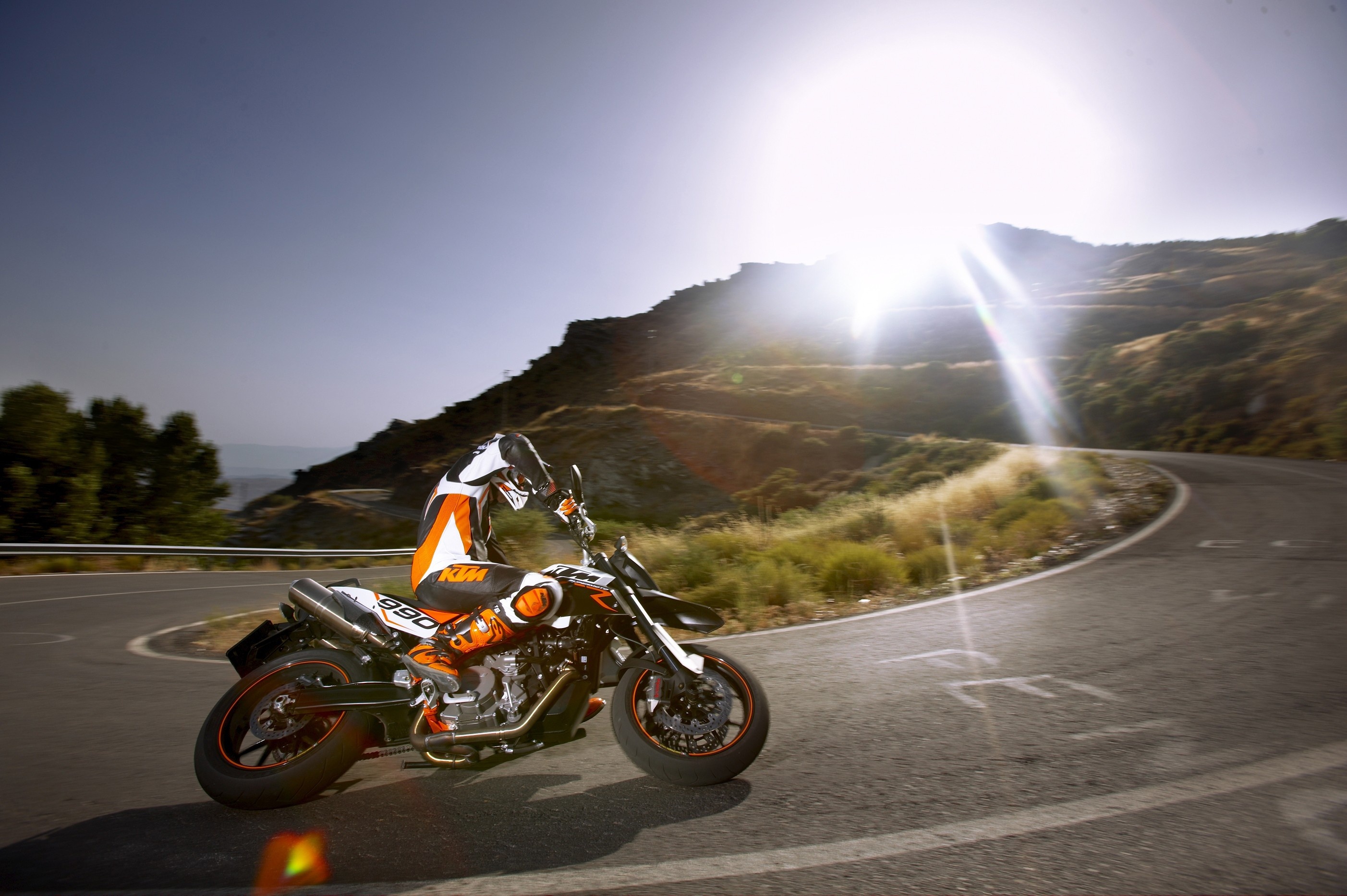 Supermoto: KTM Team, KTM 990 Adventure, A dual-sport motorcycle produced in Austria. 2810x1870 HD Wallpaper.