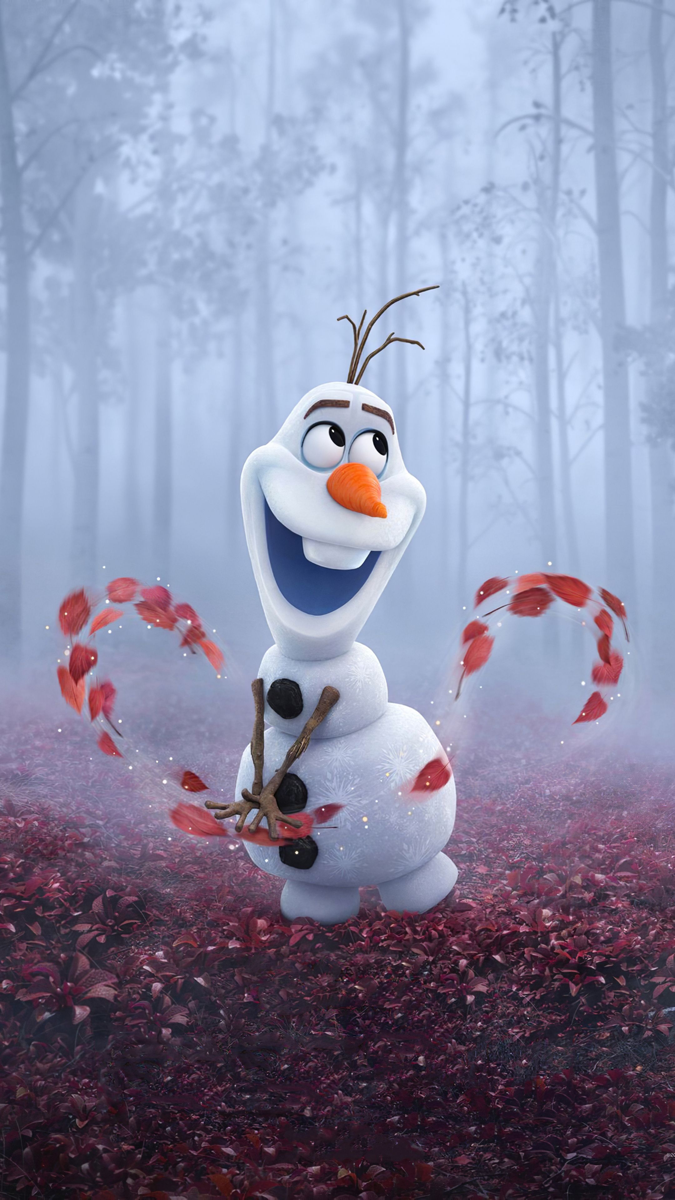 Disney Animation, Olaf in Frozen 2, Disney phone wallpaper, Frozen theme, 2160x3840 4K Phone