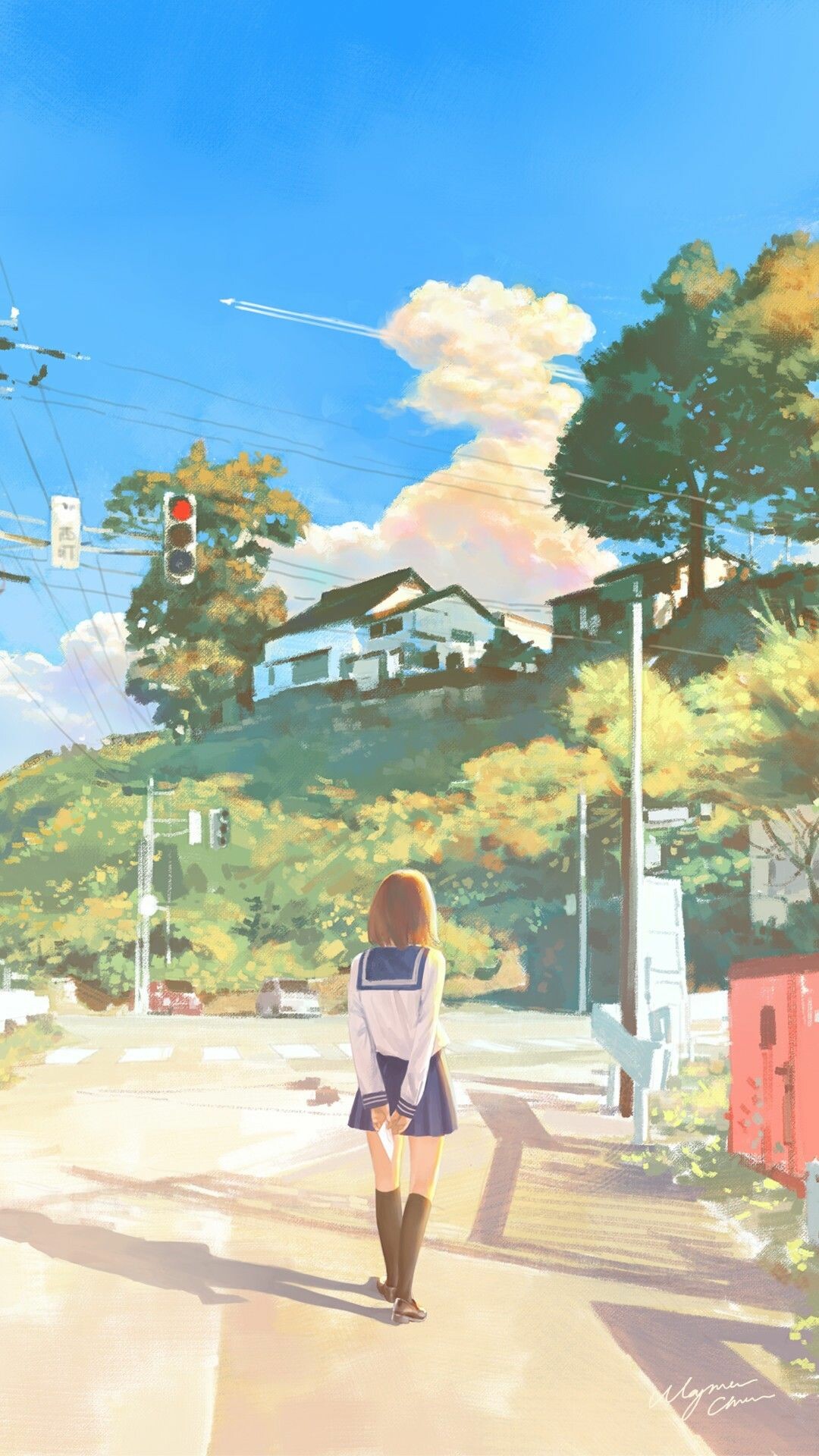 Whisper of the Heart: Anime, Scenery, Aesthetic, Hayao Miyazaki. 1080x1920 Full HD Background.