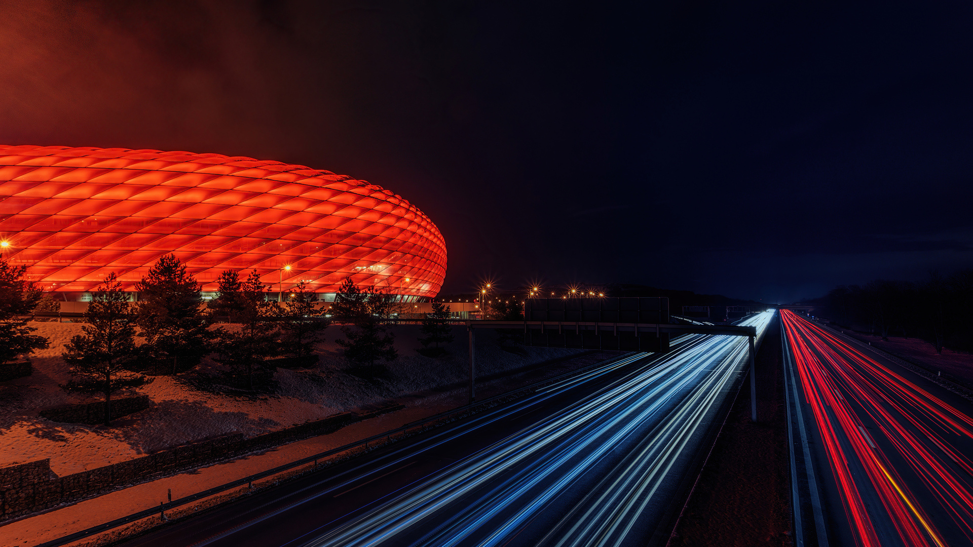 Munich: Allianz Arena, Football stadium, The largest city in southern Germany. 1920x1080 Full HD Wallpaper.