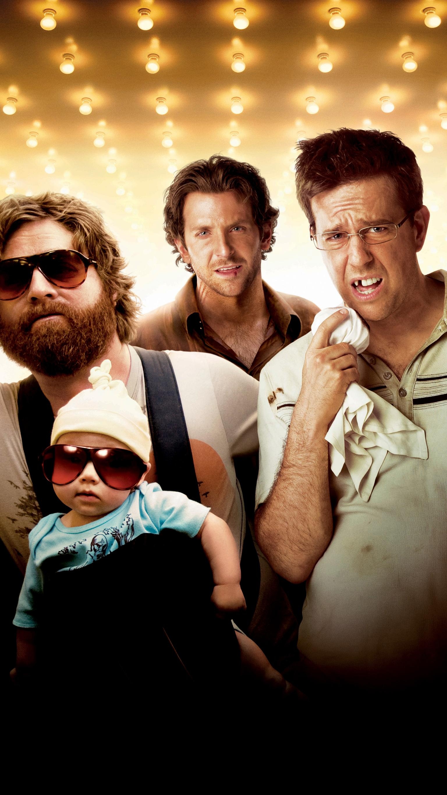 The Hangover: The film stars Bradley Cooper, Ed Helms, Zach Galifianakis. 1540x2740 HD Background.