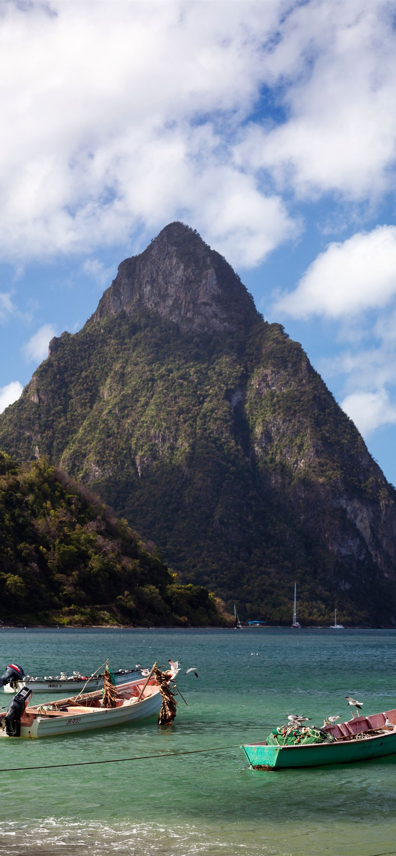 St. Lucia iPhone wallpapers, Tropical paradise, Screensaver, 1290x2780 HD Handy