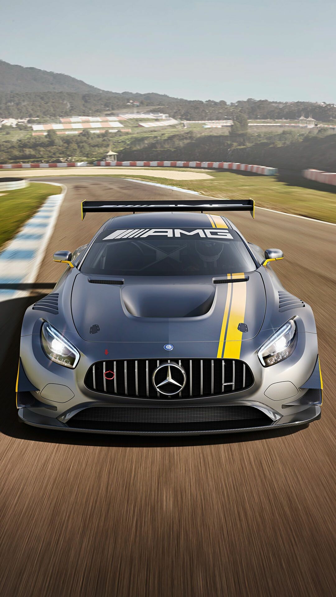 Mercedes-Benz: AMG GT3 (C190), A track-oriented, road-legal sports car. 1080x1920 Full HD Wallpaper.