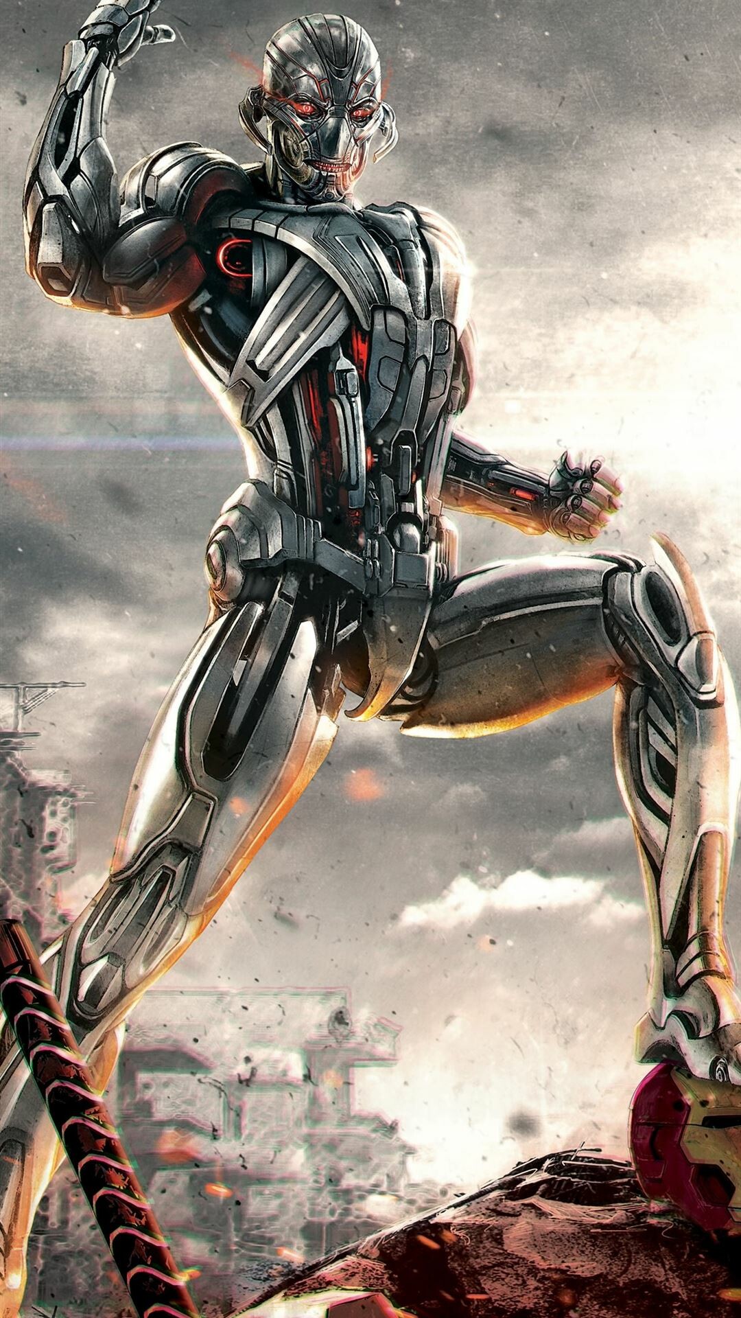 Marvel Villain: Mega Ultron, MCU, Fictional character. 1080x1920 Full HD Background.