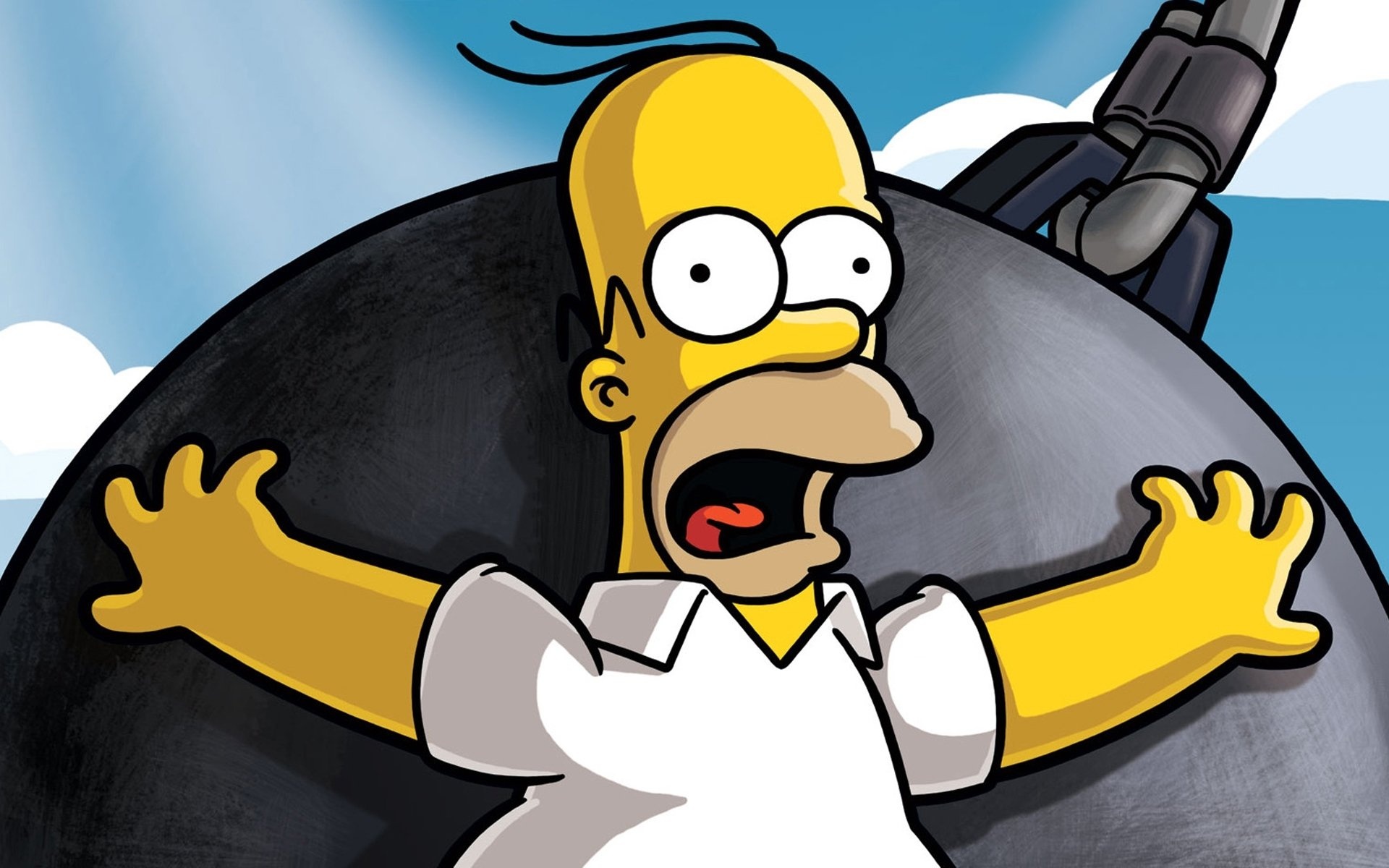 Homer Simpson, Animation, The Simpsons Movie, Background image, 1920x1200 HD Desktop