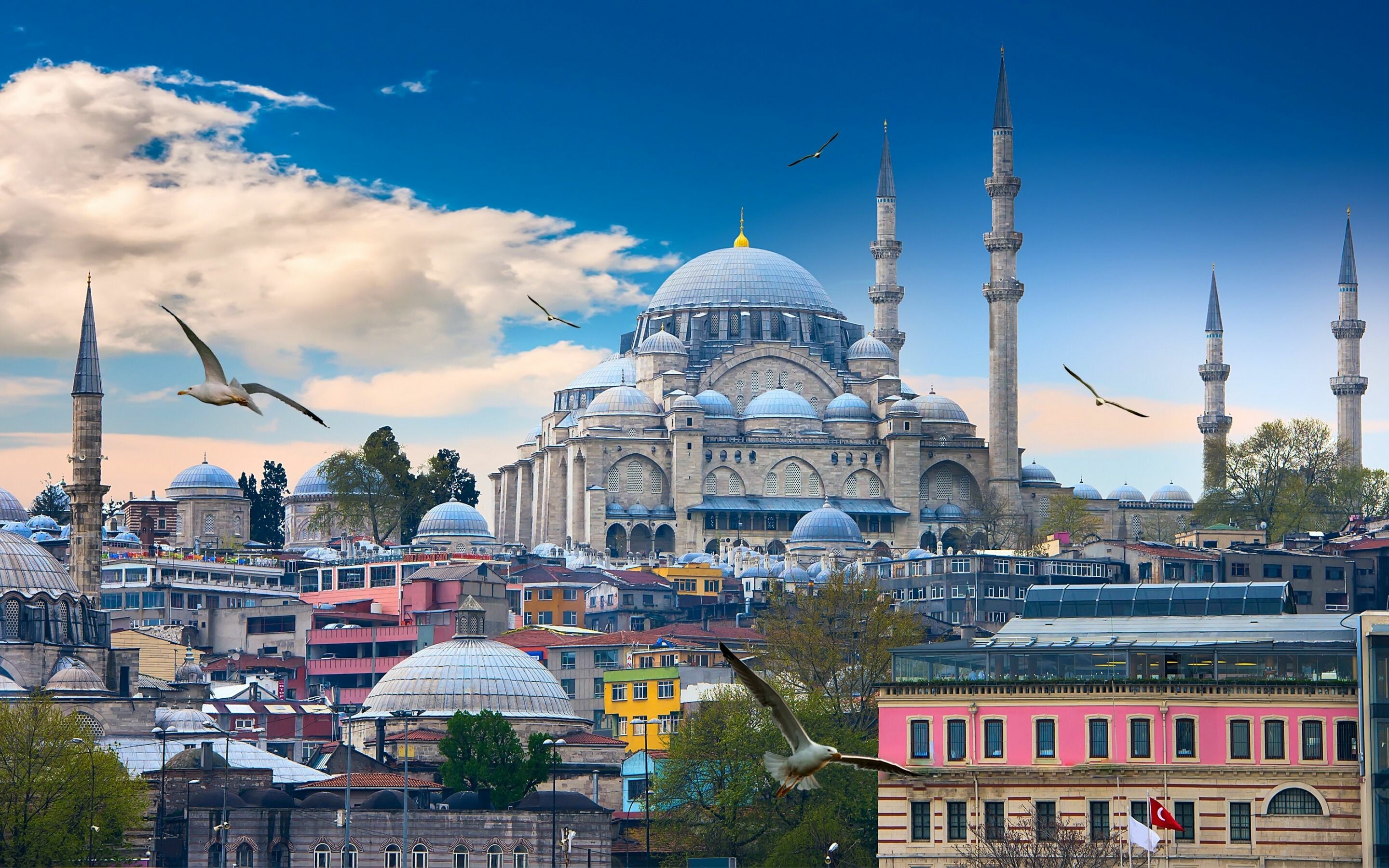 Turkey: Blue Mosque, an Ottoman-era historical imperial mosque located in Istanbul. 2880x1800 HD Wallpaper.