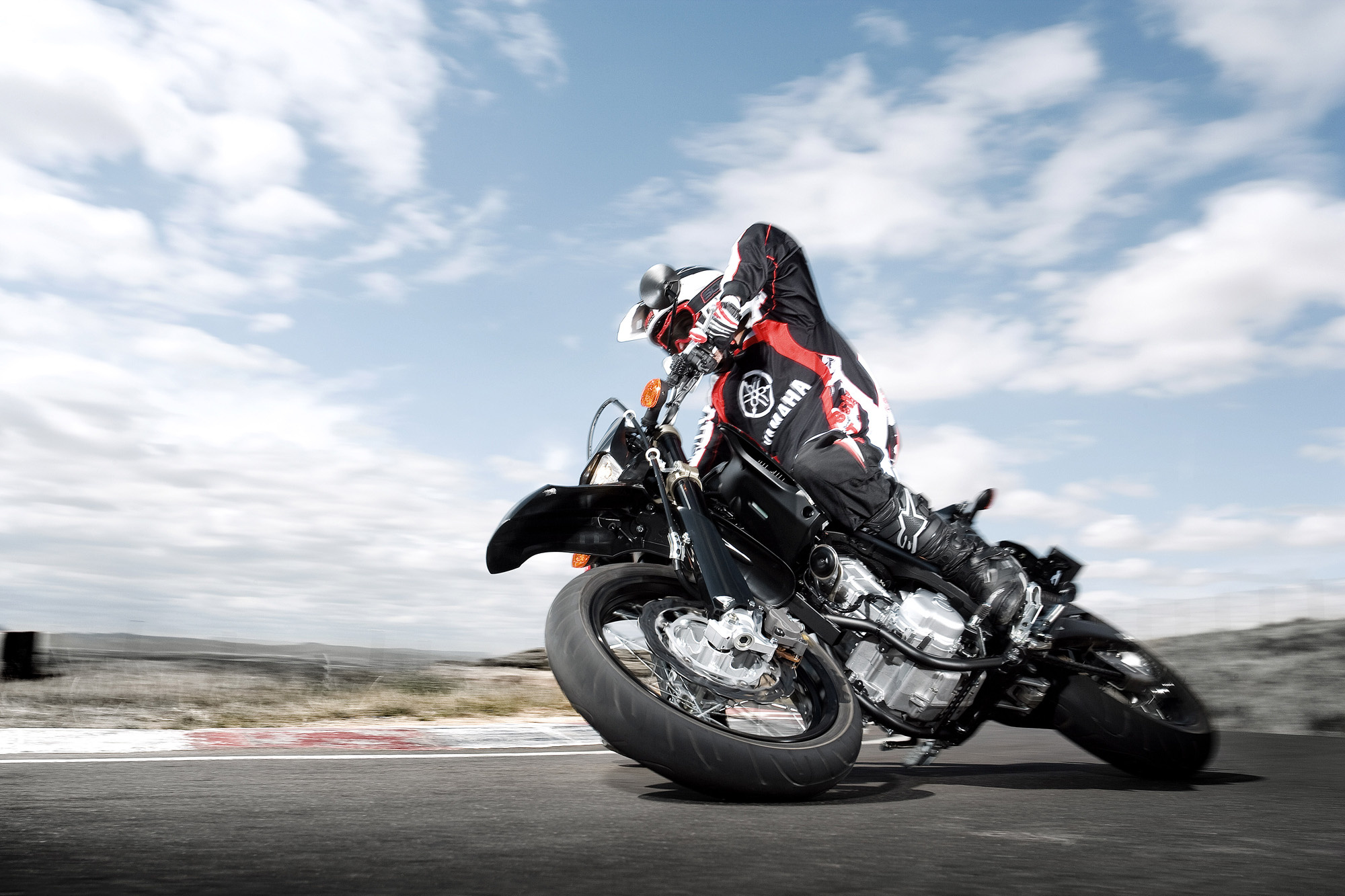 Supermoto: Yamaha WRX, Dual sport motorcycle, A super motard bike manufactured by Yamaha. 2000x1340 HD Wallpaper.