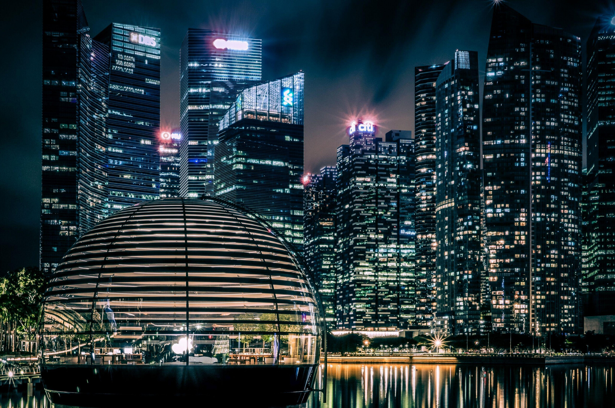 Singapore: City-state, Malay Peninsula, CBD. 2560x1700 HD Background.