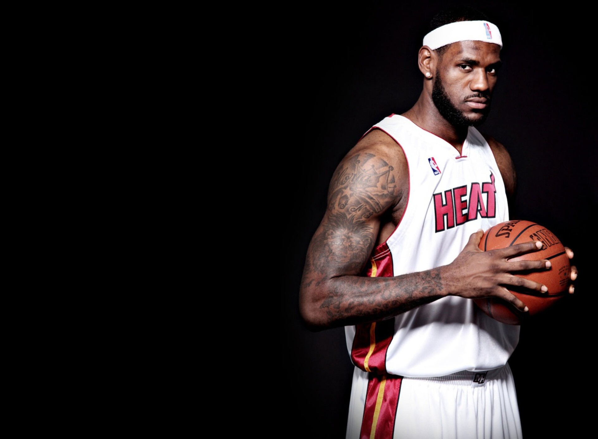 LeBron James: He left in 2010 as a free agent to join the Miami Heat, Basketball. 1920x1410 HD Background.