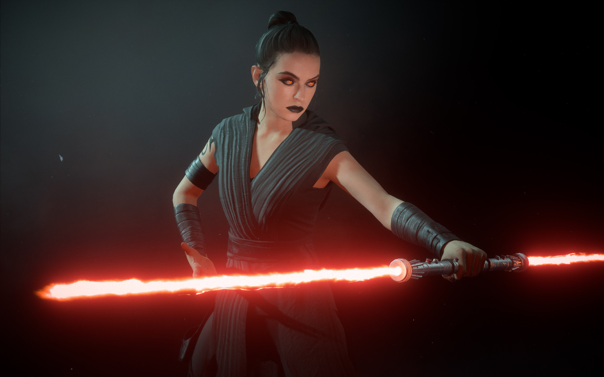 Sith: Rey's fall to the dark side, Lightsaber. 1920x1200 HD Background.