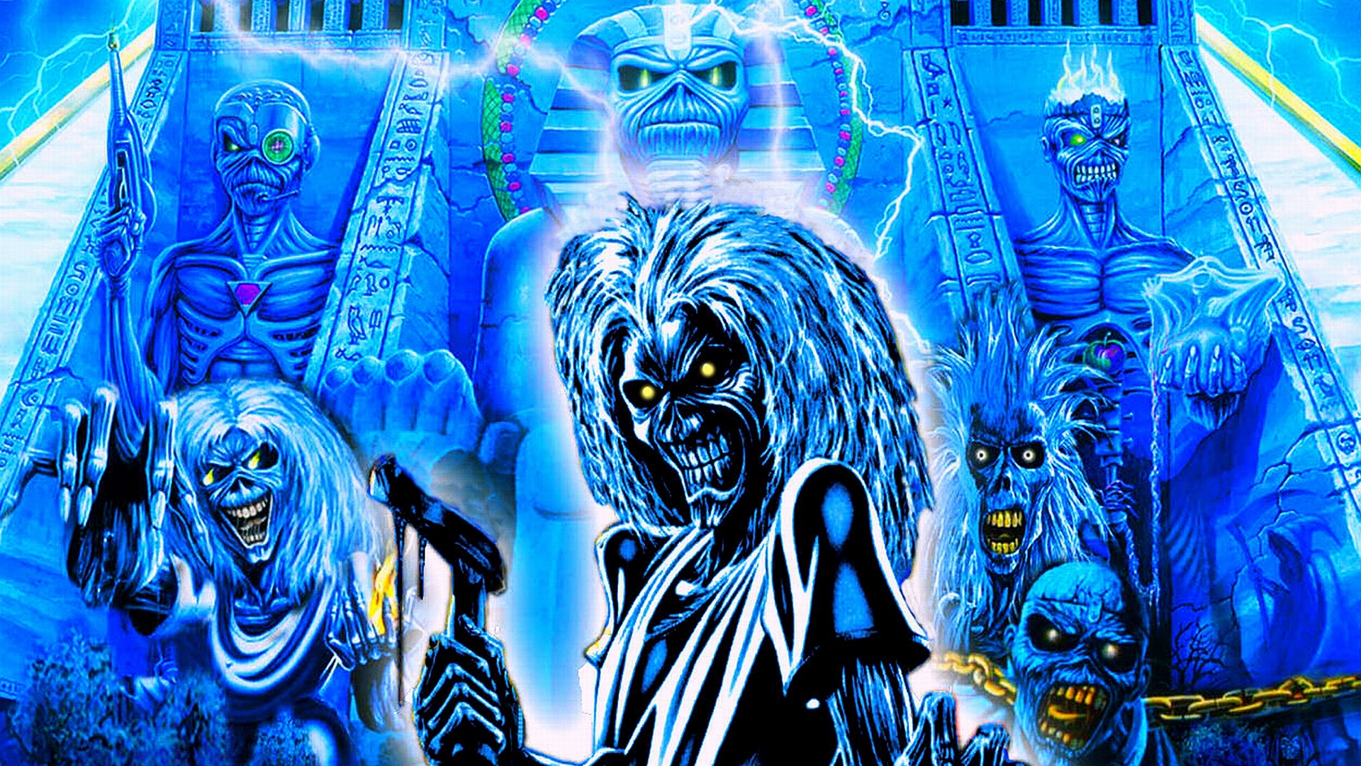 Iron Maiden album art, Dark and edgy, Heavy metal legends, Iconic covers, 1920x1080 Full HD Desktop