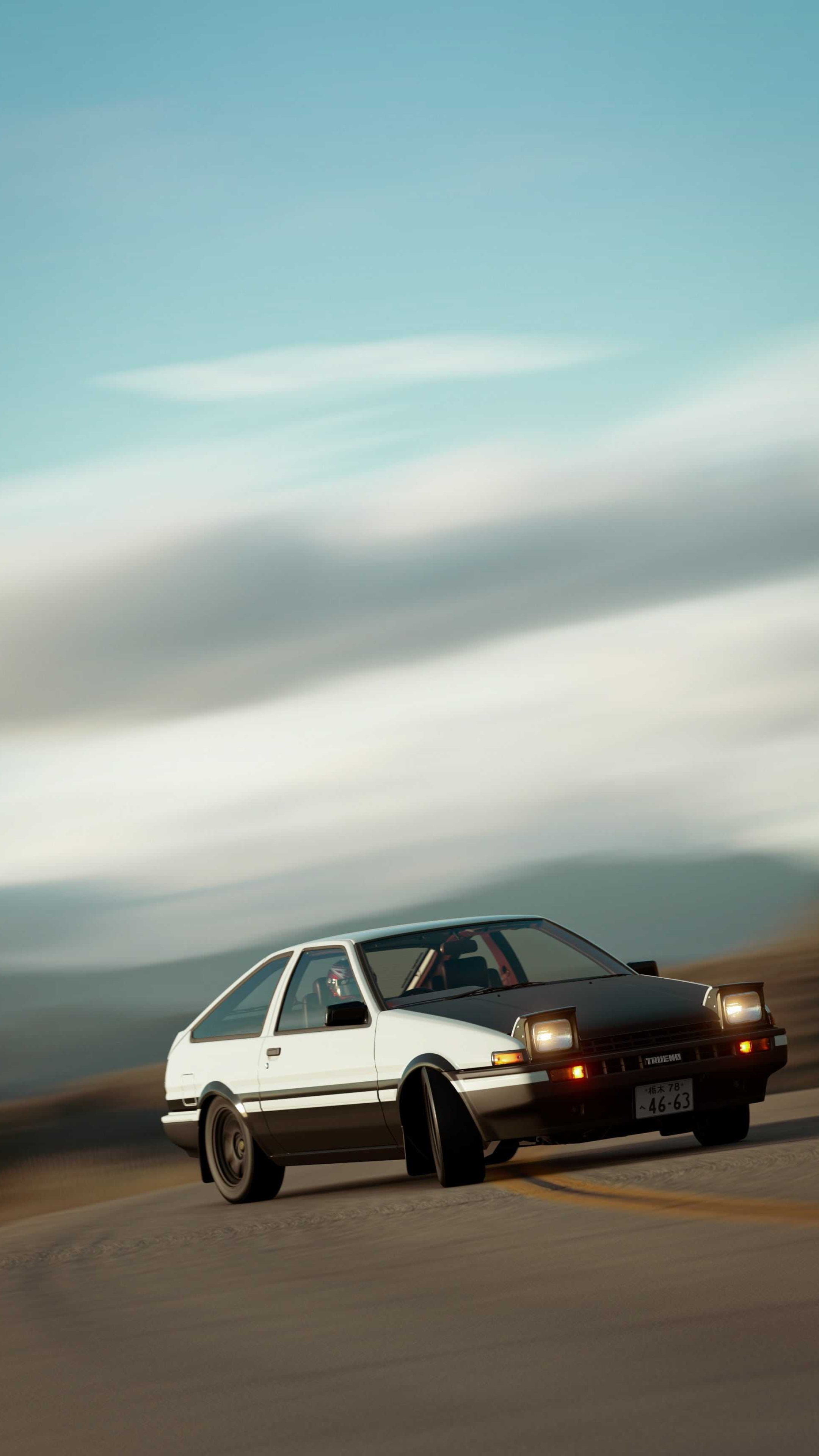 Initial D Anime, Racing anime wallpaper, Speed thrills, Heart-pounding action, 2160x3840 4K Handy